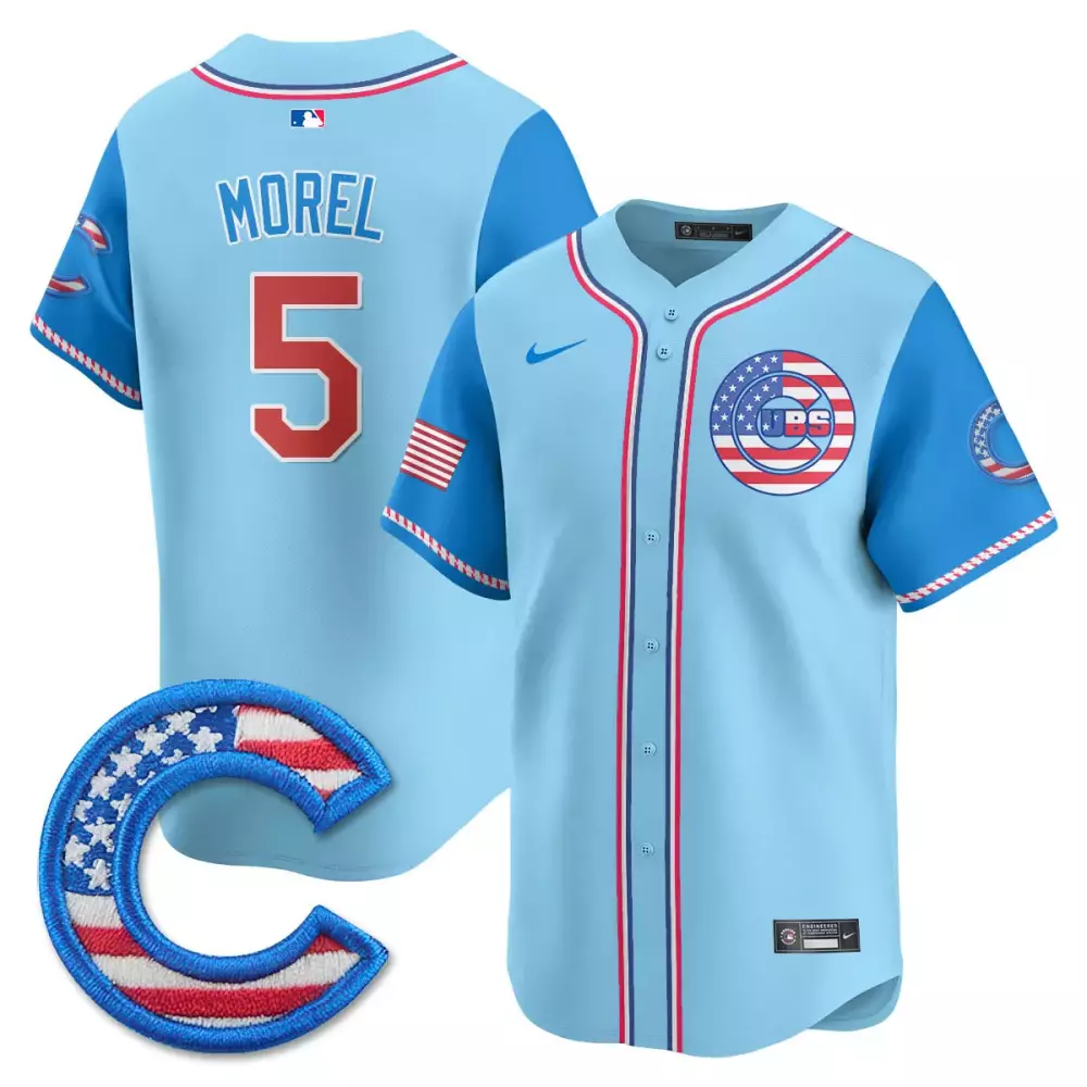 Morel 5 Chicago Cubs 2025 4th of July Jersey | Light Blue Vapor Limited Edition | Perfect Fan Gear for All | For Men, Women & Youth