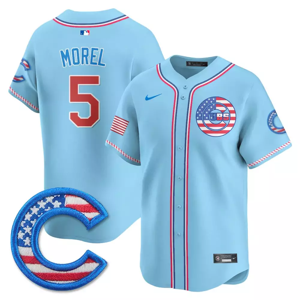 Morel 5 Chicago Cubs 2025 4th of July Jersey | Light Blue Vapor Limited Edition | Perfect Fan Gear for All | For Men, Women & Youth