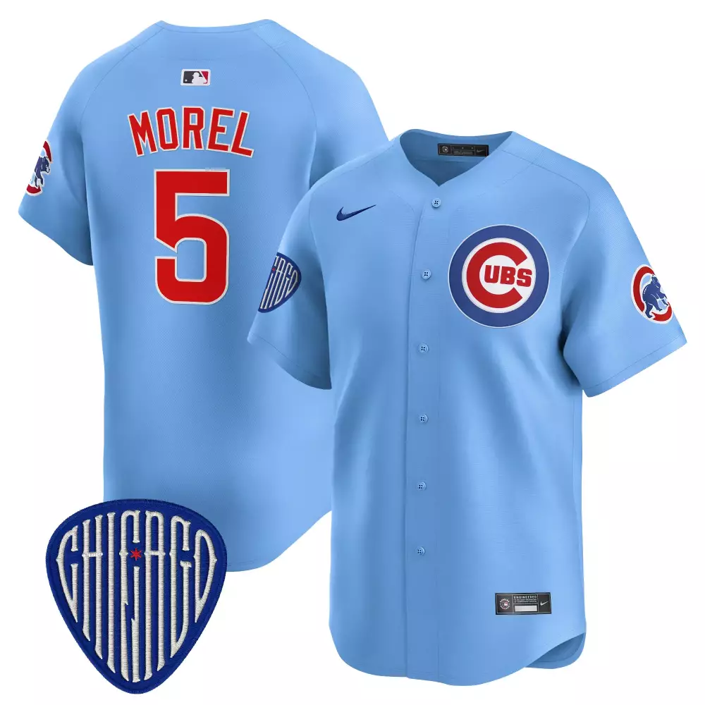 Morel 5 Chicago Cubs 2025 4th of July Jersey | Light Blue Vapor Limited Edition | Perfect Fan Gear for All | For Men, Women & Youth