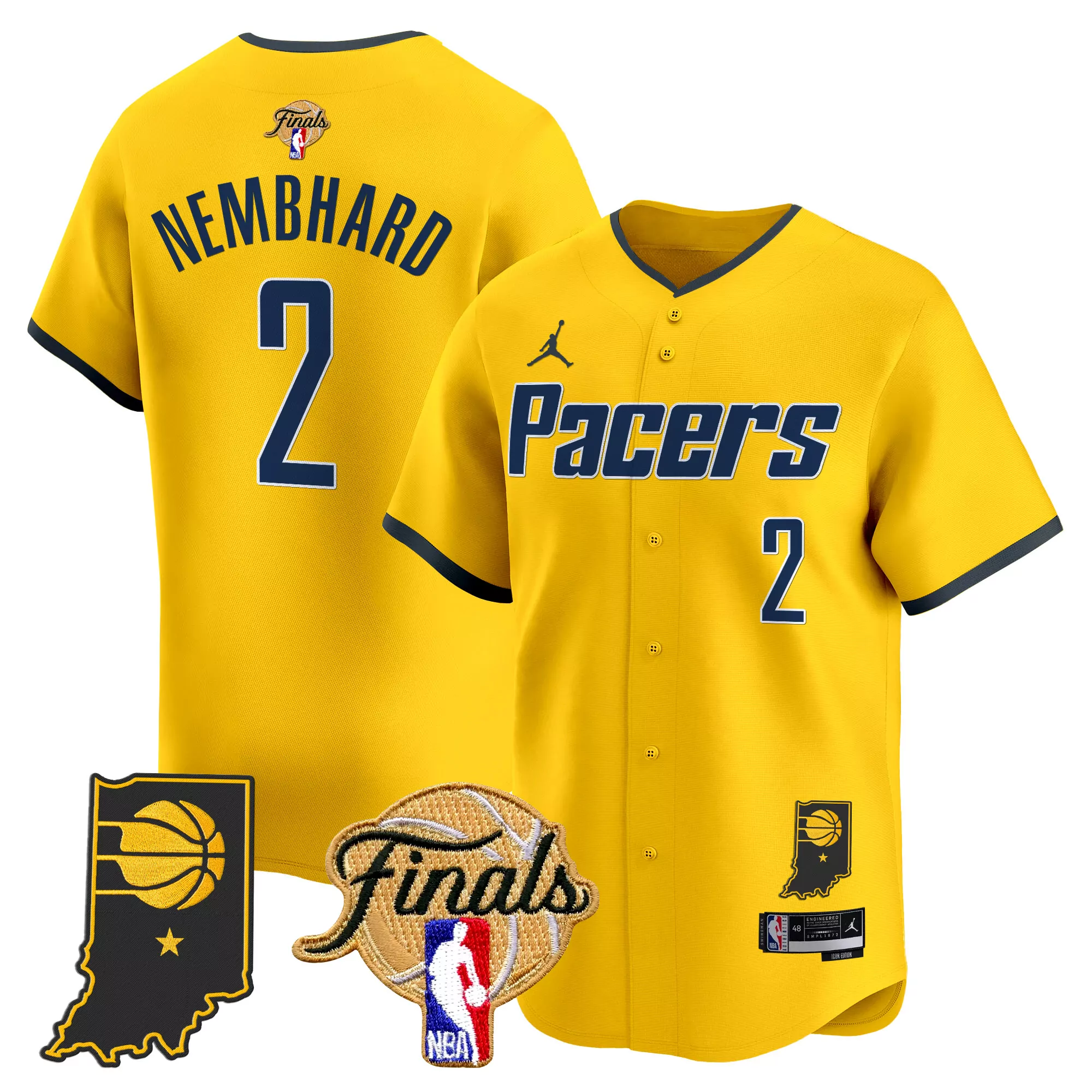 nembhard 2 men s indiana pacers yellow vapor jersey all stitched embroidered patch 2023
