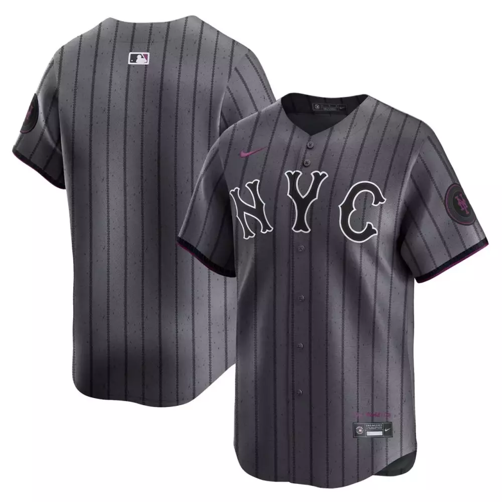 NYC Mets 2023 Men's Vapor Jersey | All Stitched Gray Limited Edition | Embroidered Patch | For Men, Women & Youth