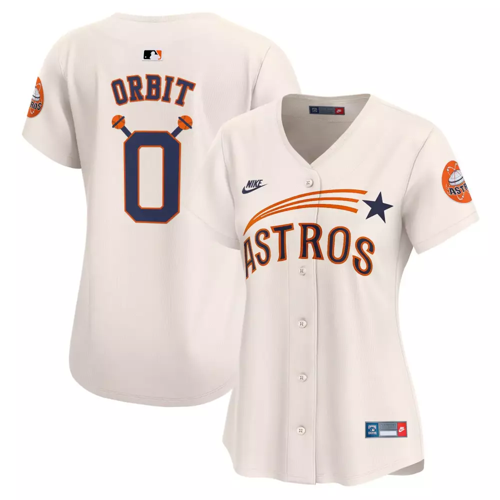 Houston Astros Orbit 0 Women's Black Vapor Jersey | 2023 Houston Born Barrio Raised | Fan Gear for Women & Youth