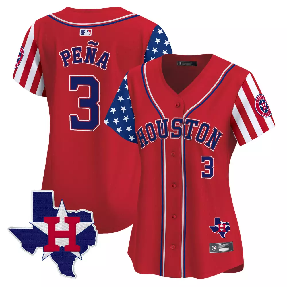 pea 3 women s stitched vapor jersey red houston astros independence day 2025