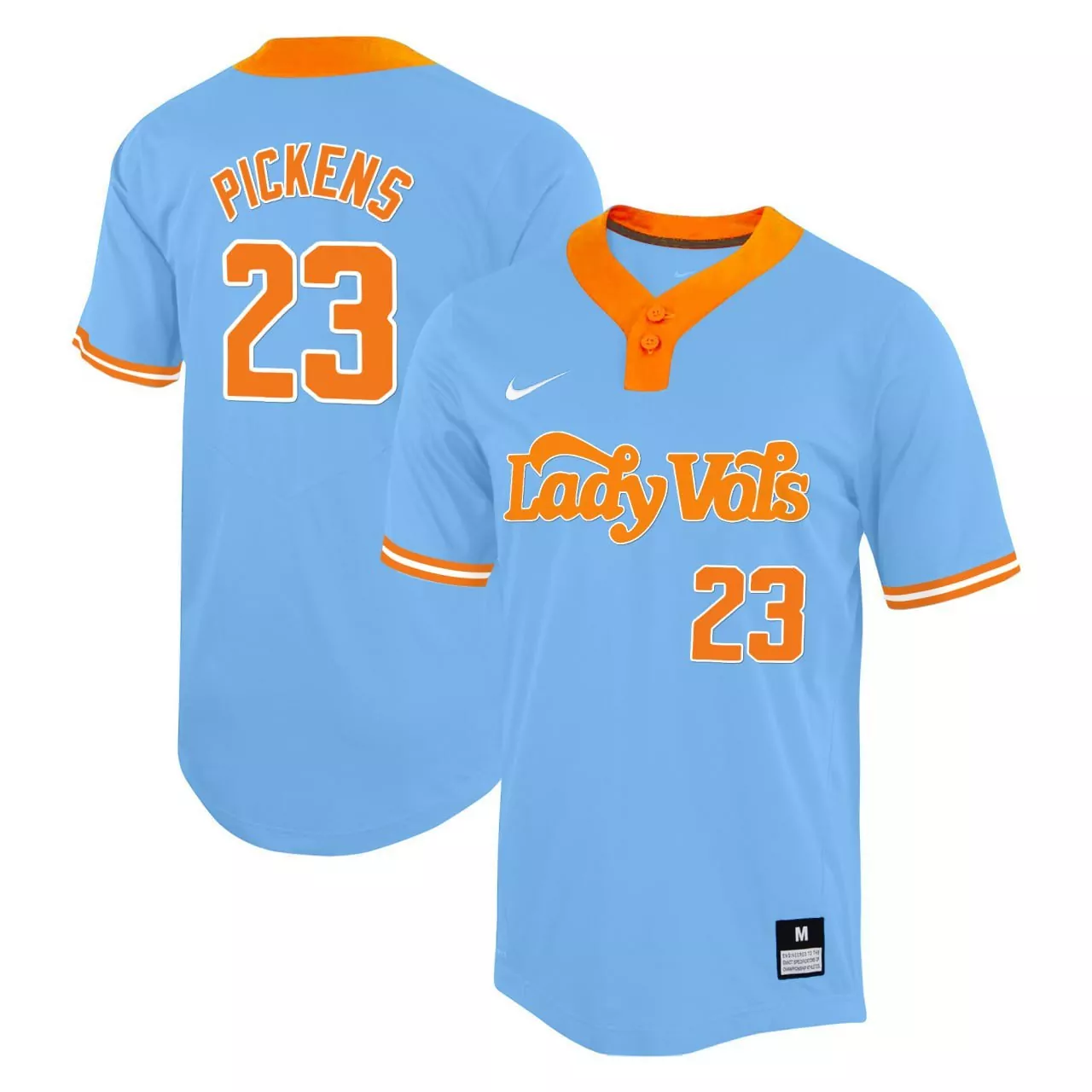 your name 00 women s tennessee volunteers vapor jersey 2025 ncaa world series light blue stitched