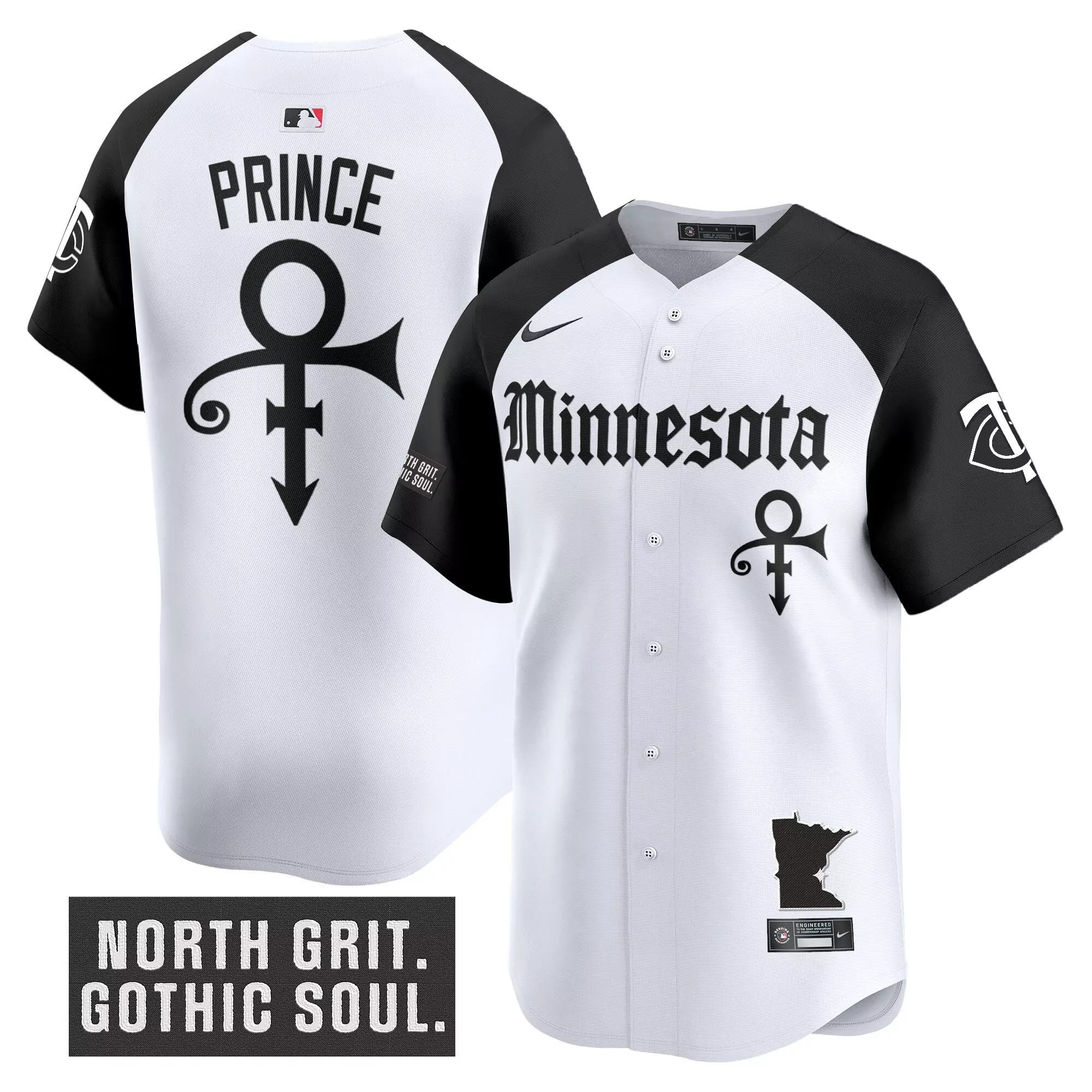 prince 21 minnesota twins men s vapor jersey gothic north edition 2021