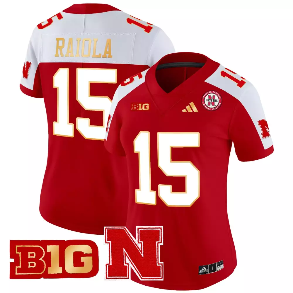 Raiola 15 Nebraska Cornhuskers Red Vapor Limited Stitched Jersey | 2024 | For Women | For Men, Women & Youth