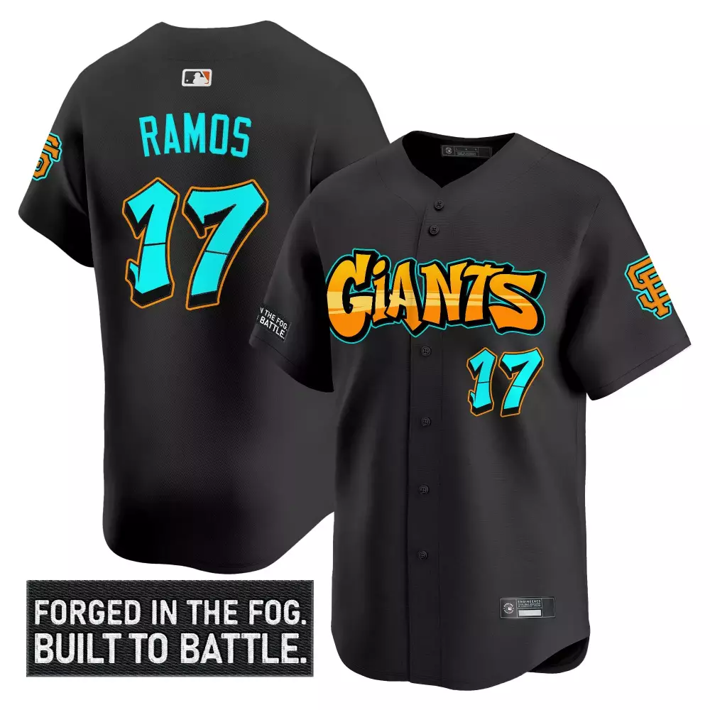 ramos 17 men s stitched vapor jersey san francisco giants black fog city 2023 edition