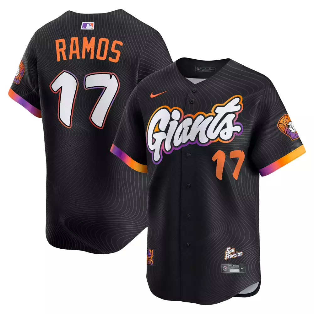 ramos 17 men s stitched vapor jersey san francisco giants black fog city 2023 edition