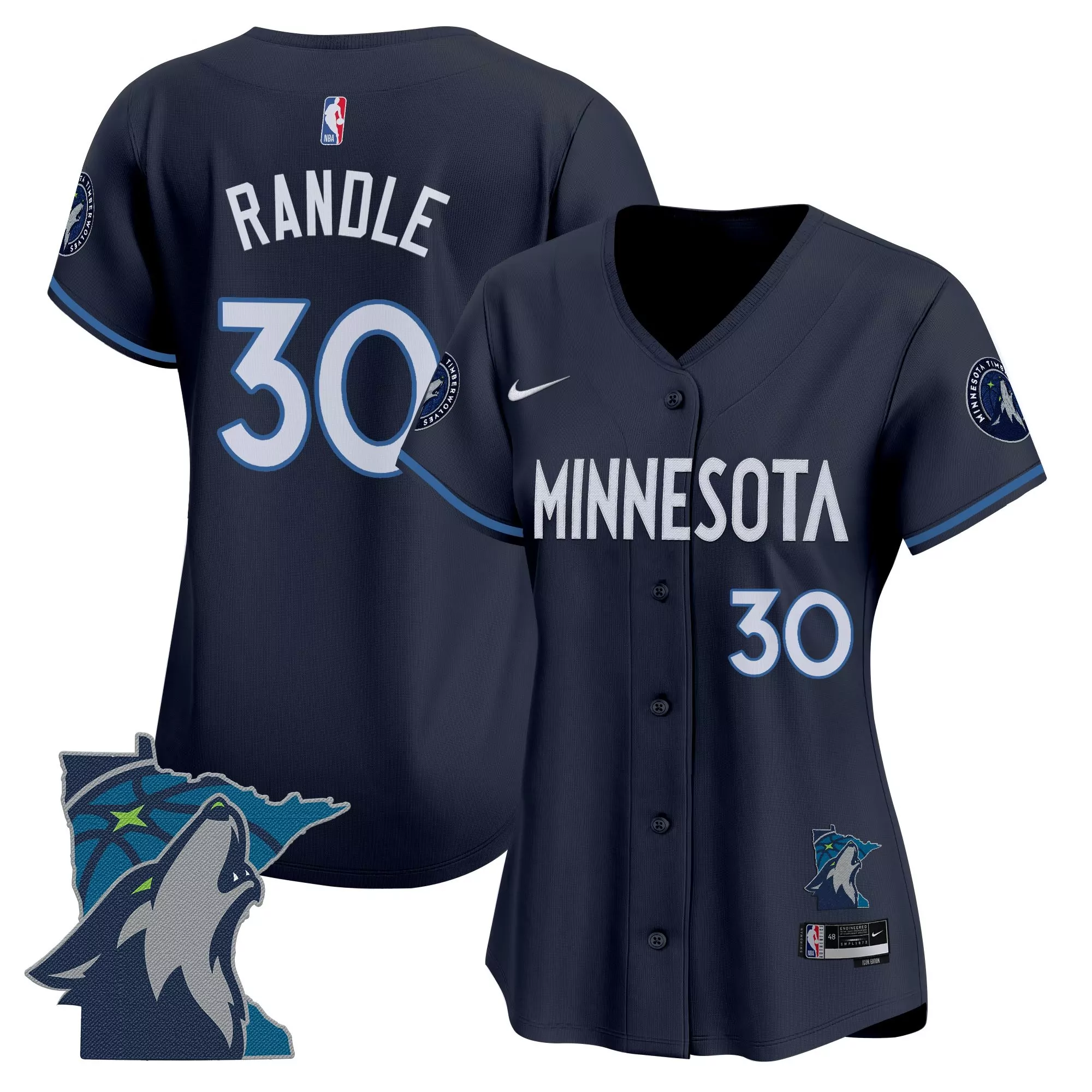 randle 30 women s minnesota timberwolves gray vapor jersey 2025 embroidered patch