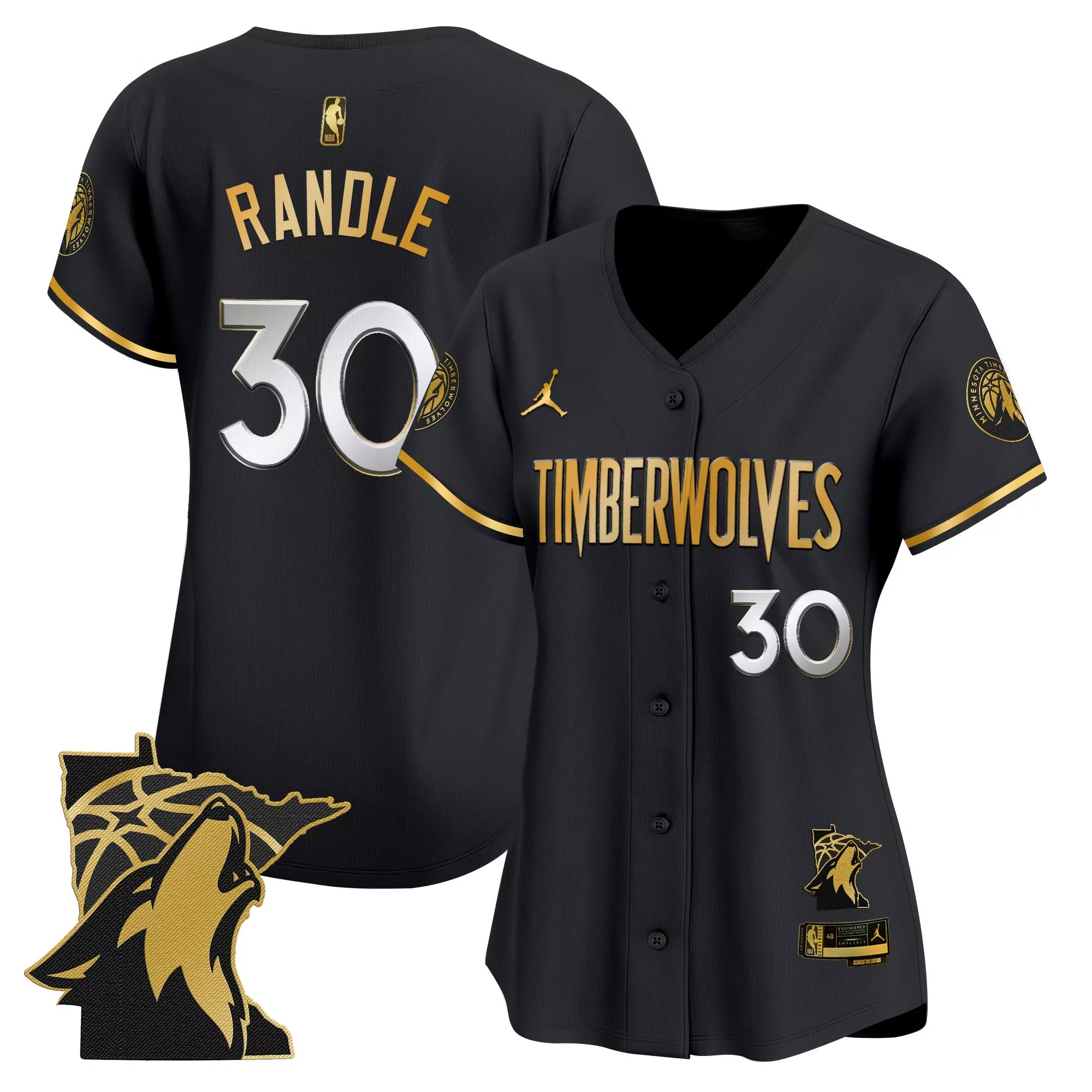 randle 30 women s minnesota timberwolves gray vapor jersey 2025 embroidered patch