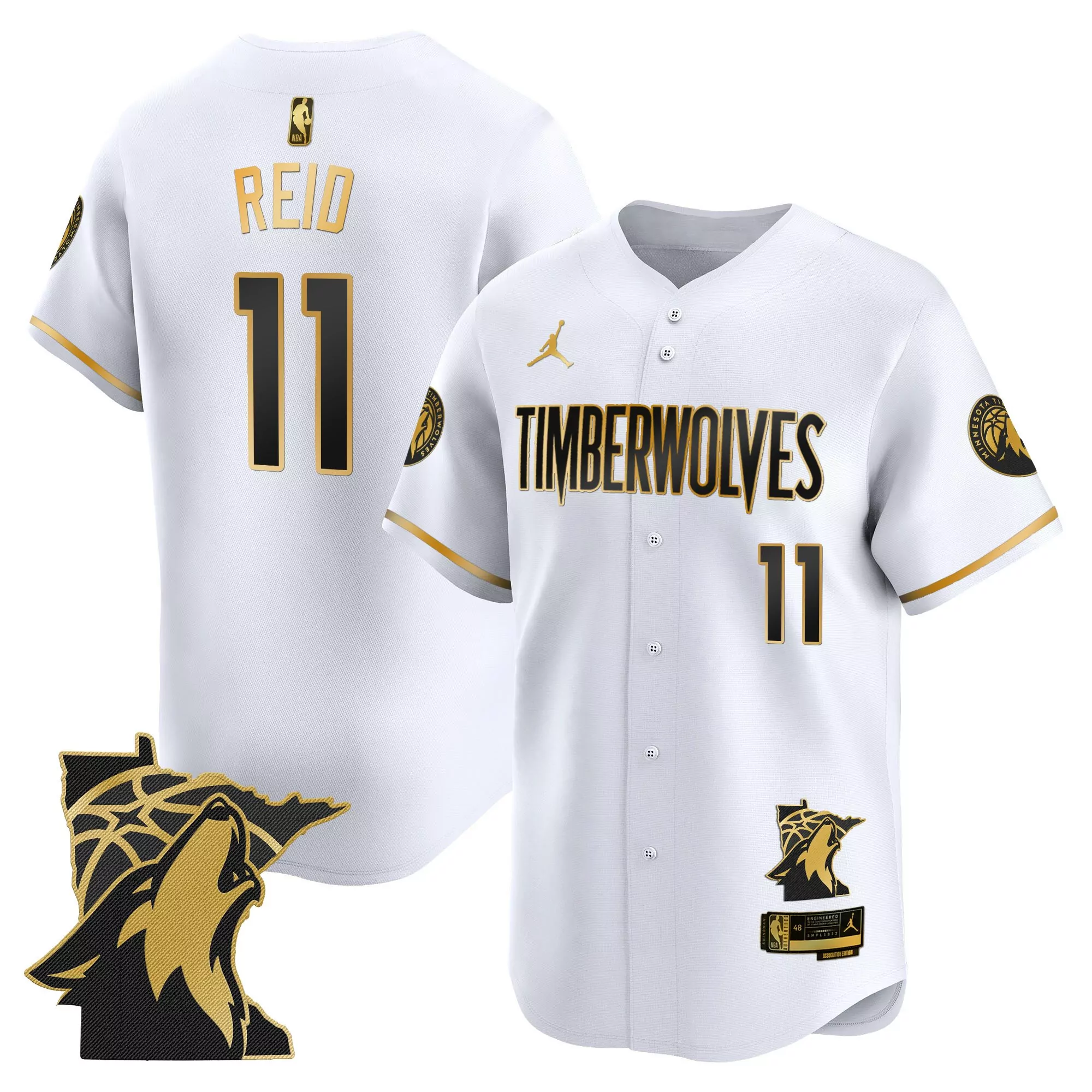 reid 11 men s stitched vapor jersey white minnesota timberwolves 2025 north howl edition