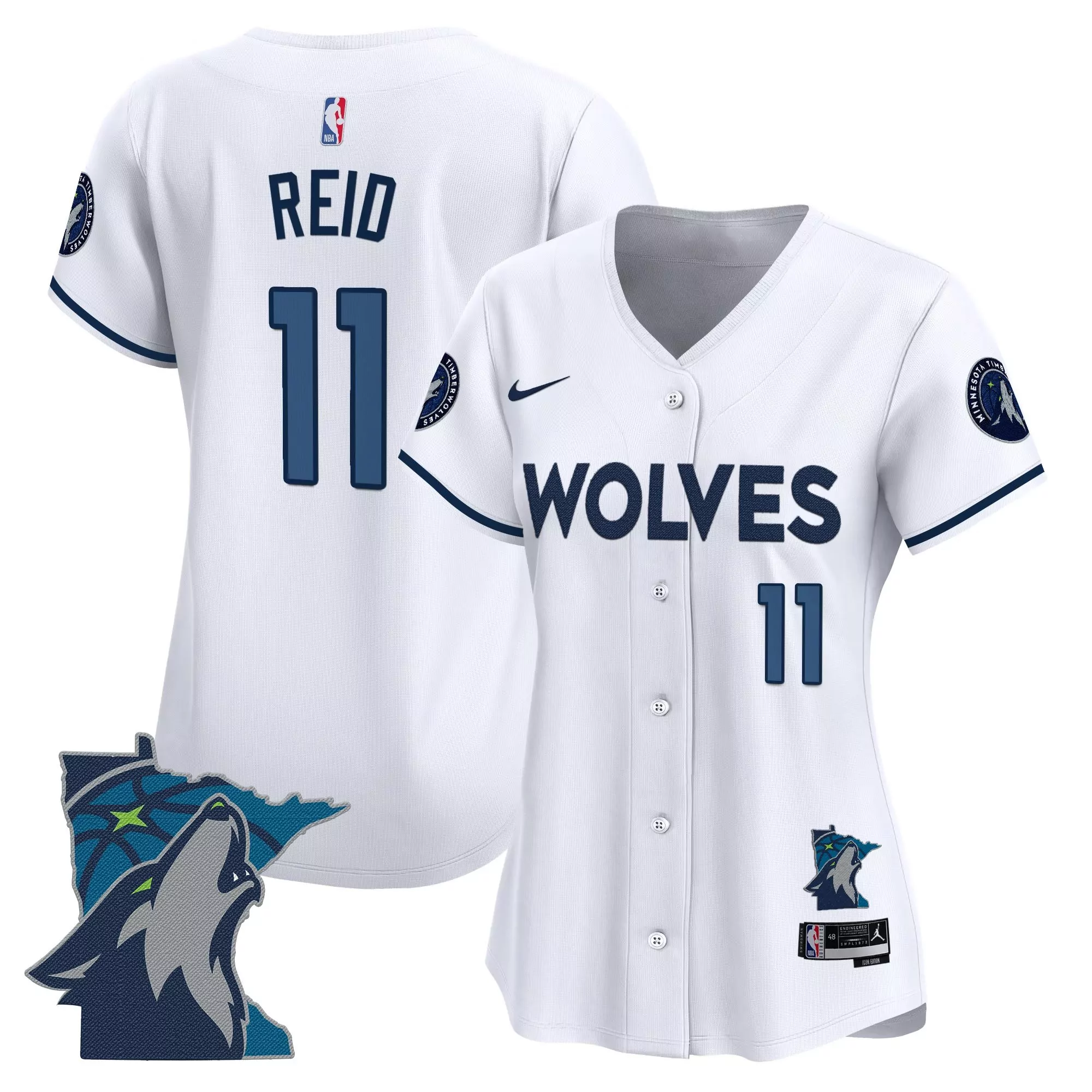 reid 11 men s stitched vapor jersey white minnesota timberwolves 2025 north howl edition