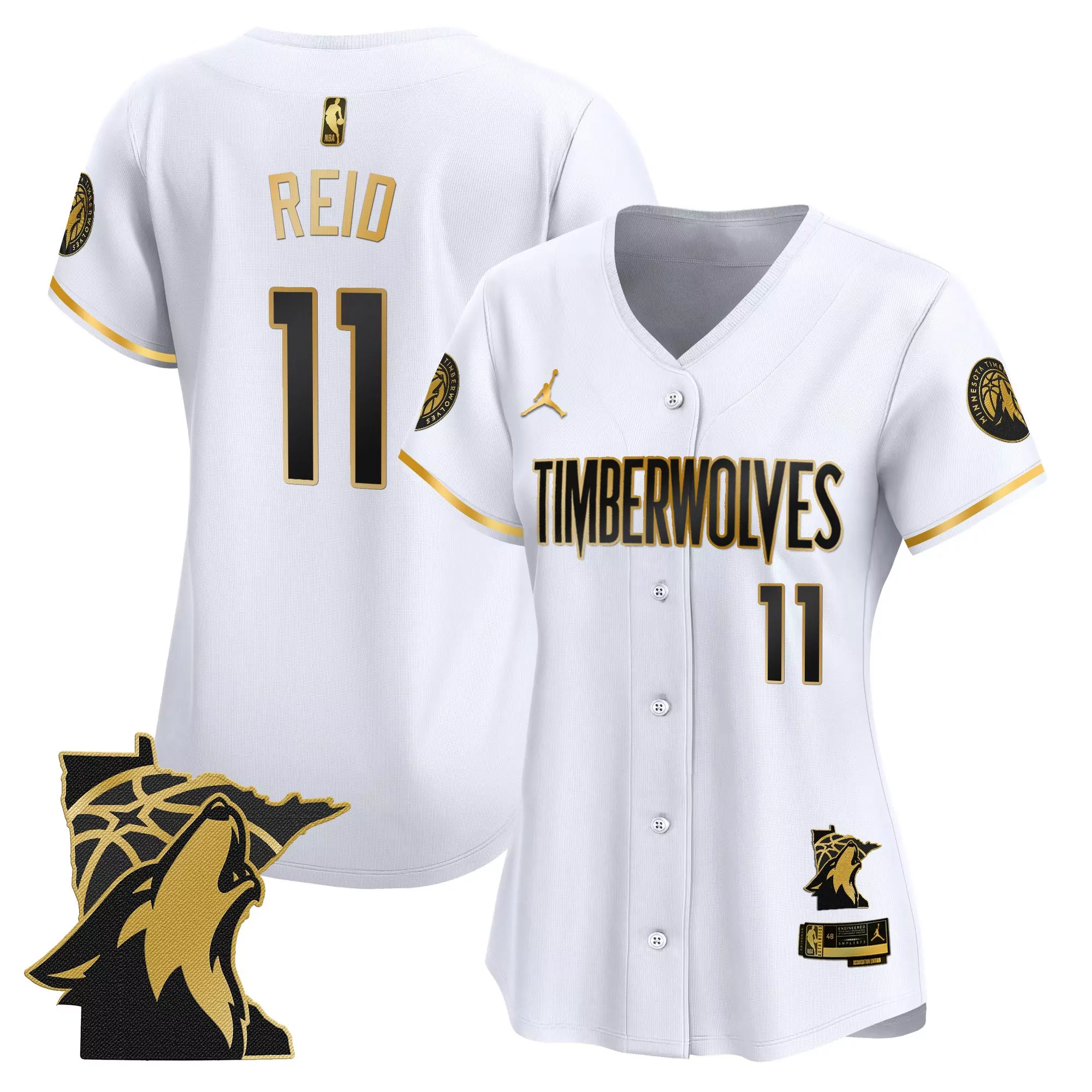 reid 11 women s stitched vapor jersey minnesota timberwolves navy 2025 with embroidered patch