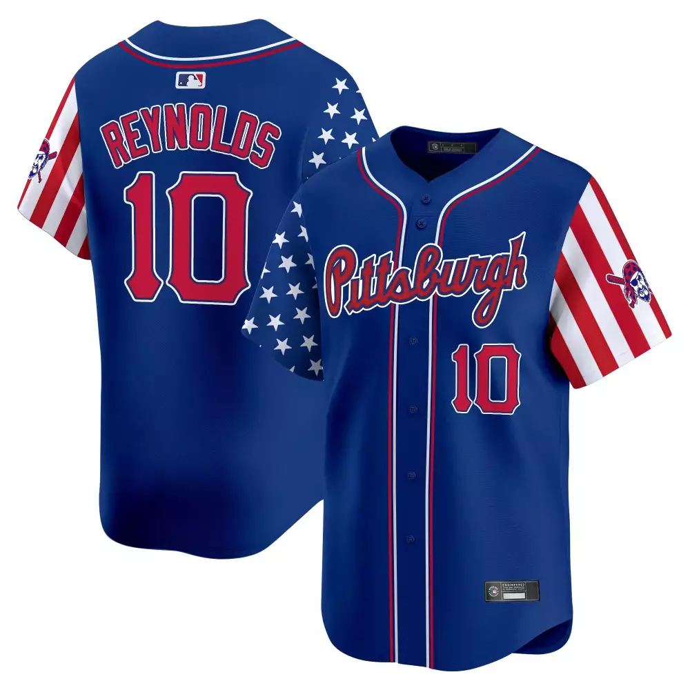 reynolds 10 men s stitched vapor jersey pittsburgh pirates blue independence day 2025
