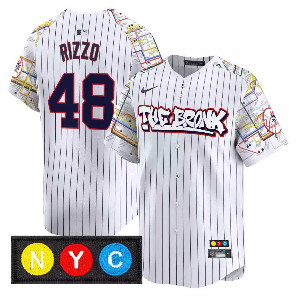 Rizzo 48 Men's Stitched Vapor Jersey | New York Yankees 2025 Fourth of July Edition Navy | Fan Gear for Men, Women & Youth
