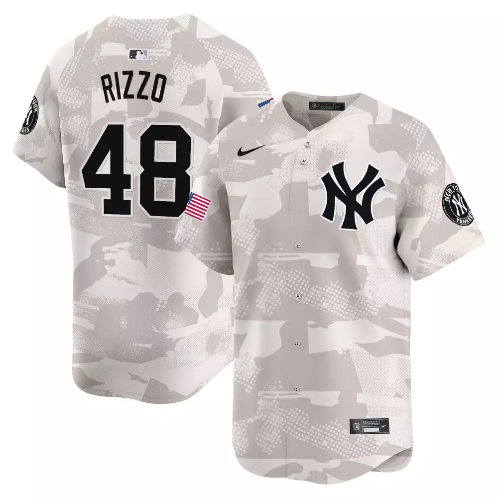 Rizzo 48 Men's Stitched Vapor Jersey | New York Yankees 2025 Fourth of July Edition Navy | Fan Gear for Men, Women & Youth