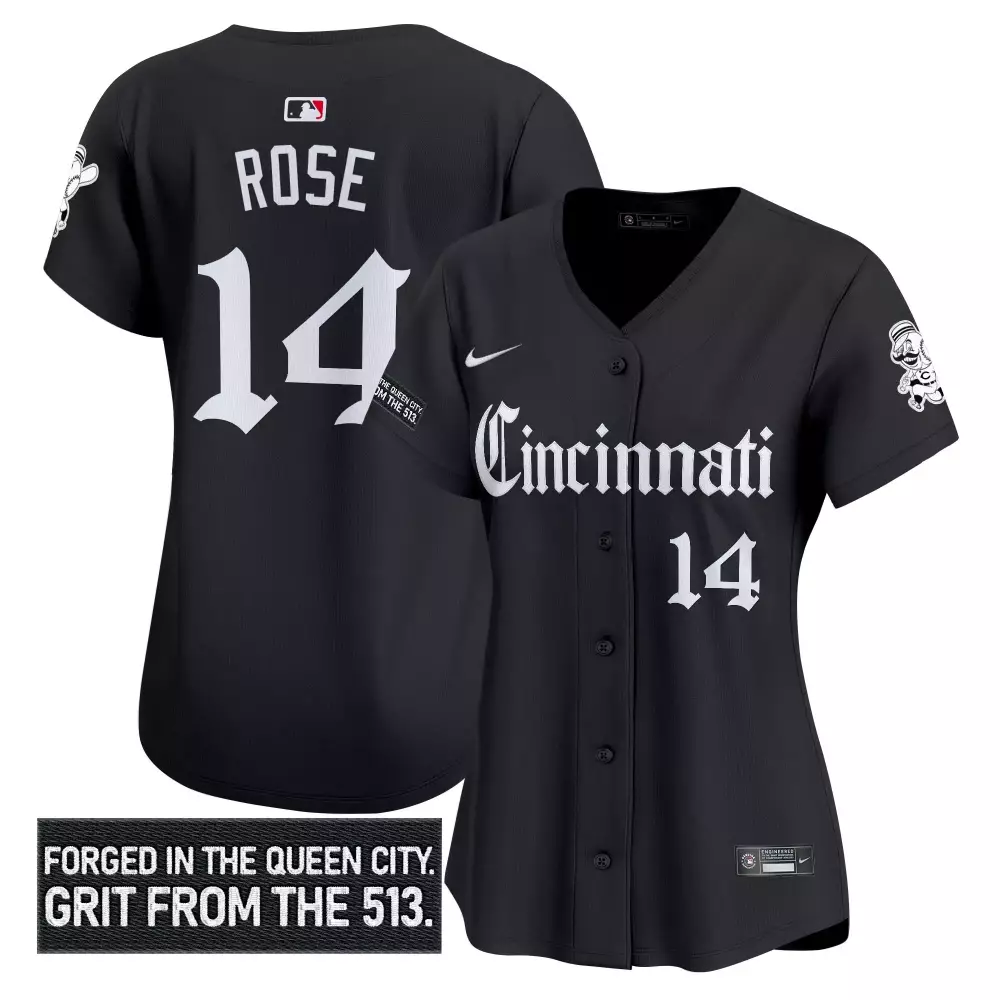 rose 14 women s cincinnati reds white vapor jersey with embroidered patch 2023 limited edition