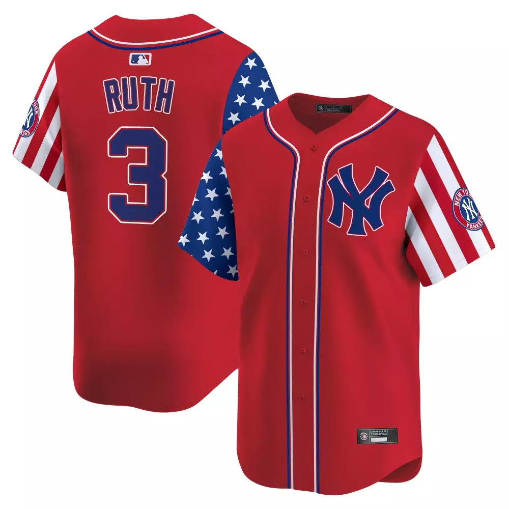 Ruth 3 New York Yankees Stitched Vapor Jersey | 2023 The Bronx White Black Edition | Limited Edition Fan Gear | For Men, Women & Youth