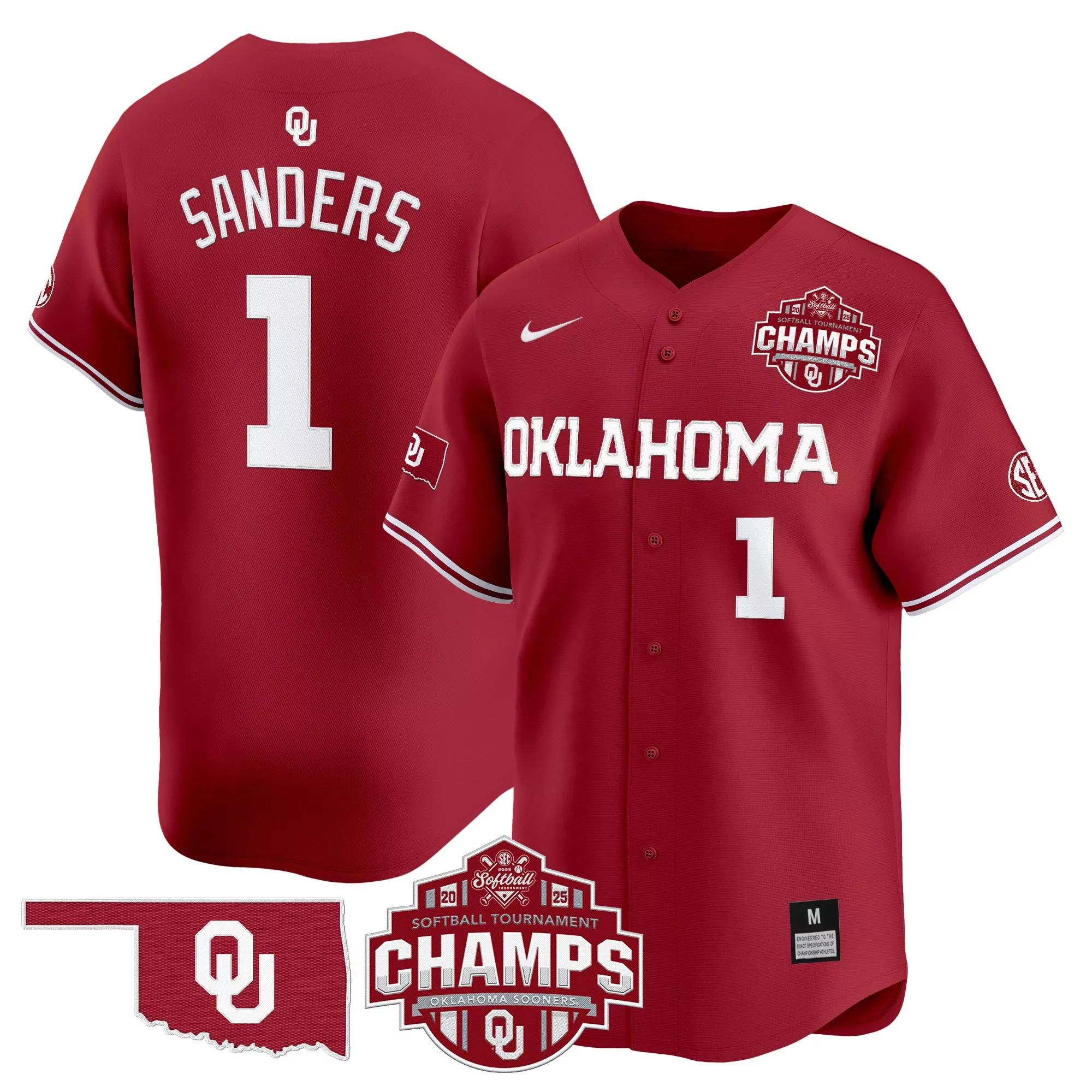sanders 1 men s stitched vapor jersey oklahoma sooners black 2025 wcws edition
