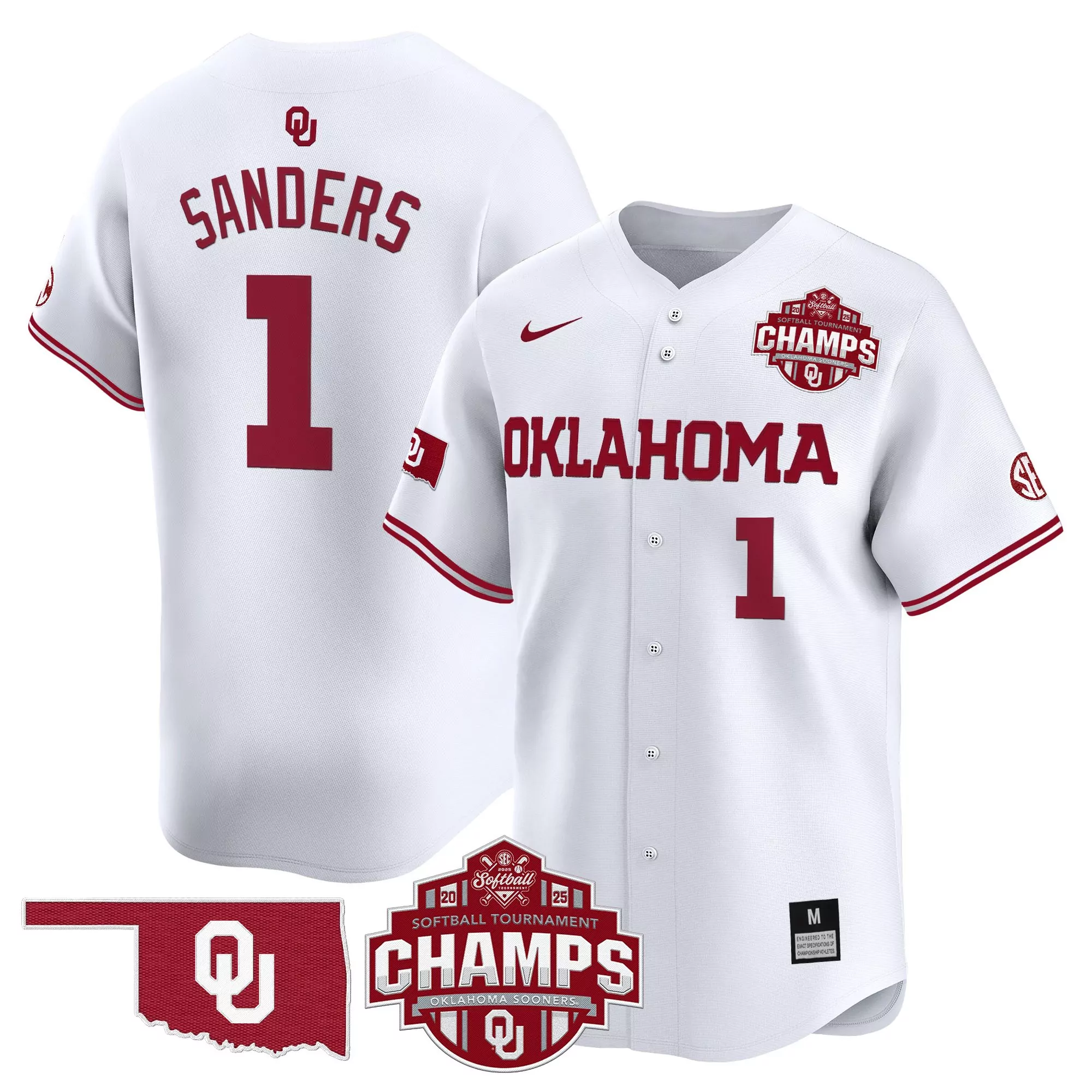 sanders 1 men s stitched vapor jersey oklahoma sooners black 2025 wcws edition