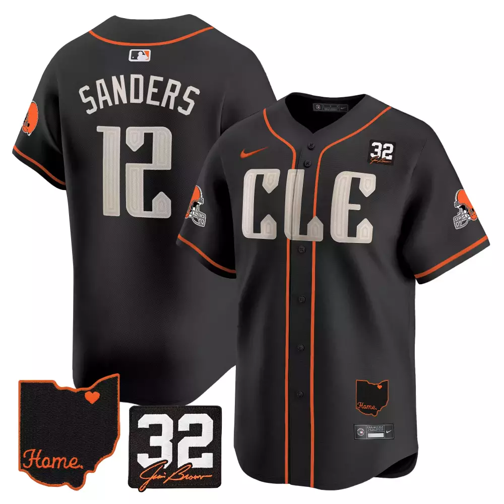 Sanders 12 Cleveland Browns 2023 Stitched Vapor Jersey | White 1946 Edition | Fan Gear for Men, Women & Youth