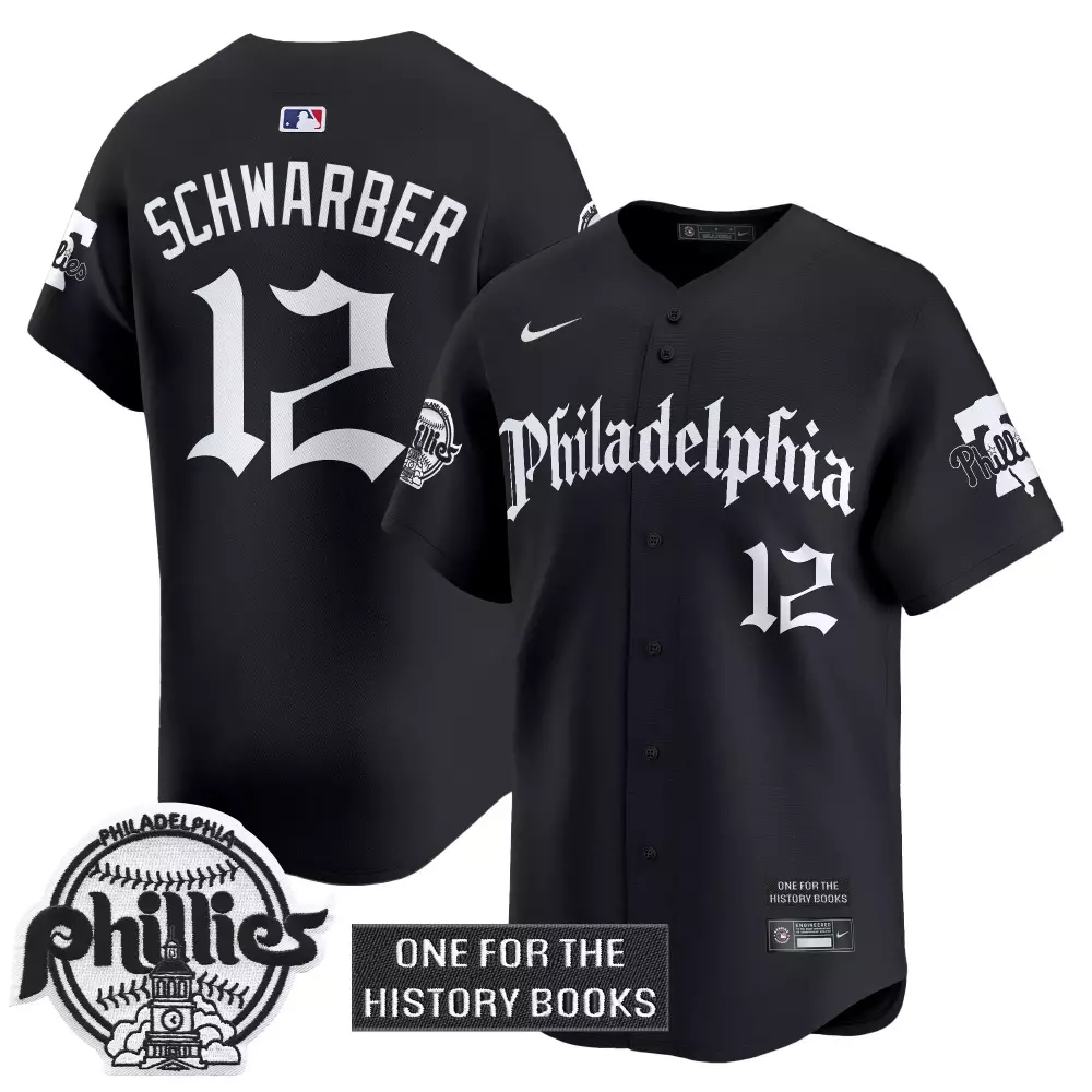 Schwarber Philadelphia Phillies 2008 World Series Champions Patch Gray Jersey | Limited Edition Fan Gear | For Men, Women & Youth