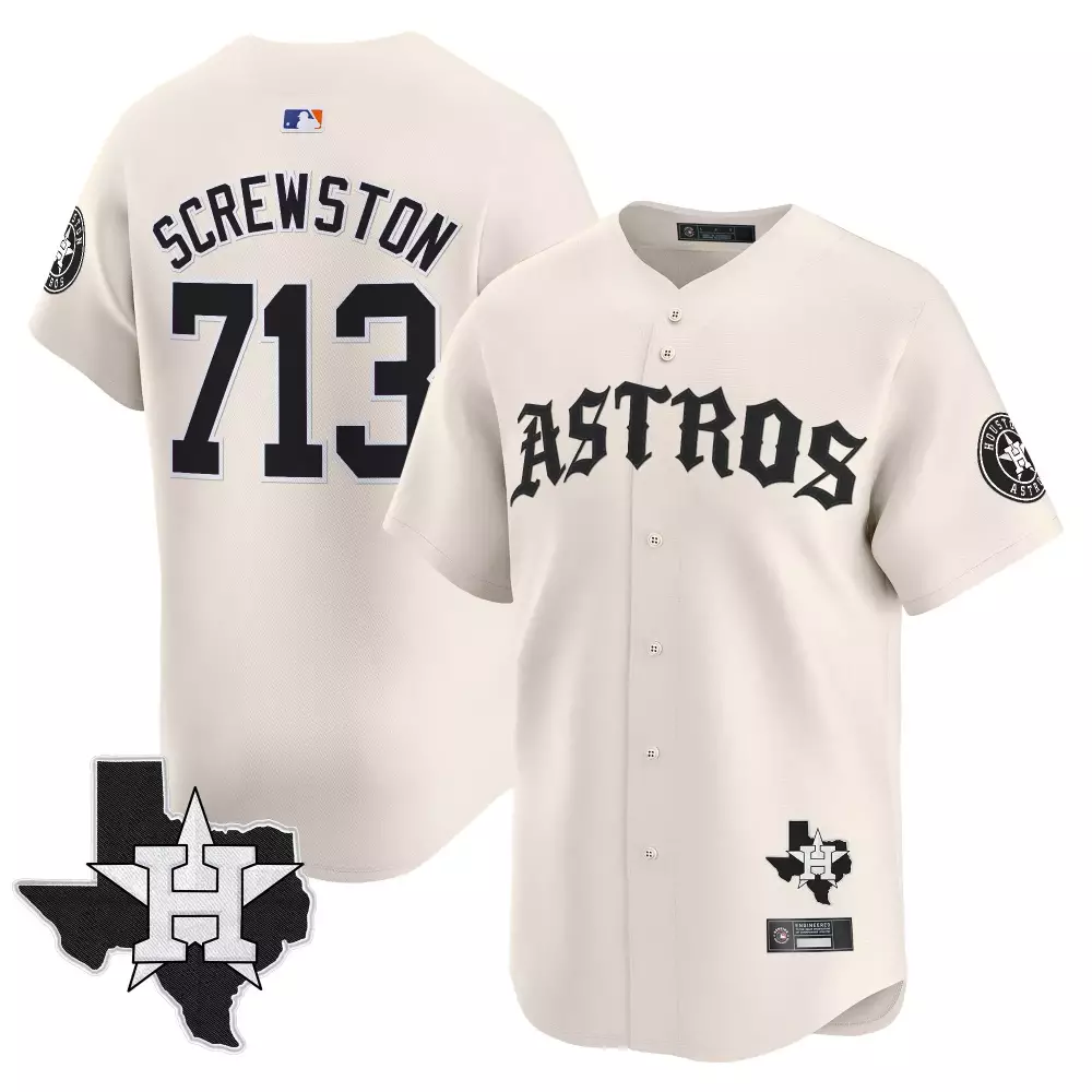 screwston 713 men s stitched vapor jersey houston astros cream edition with texas patch 2023