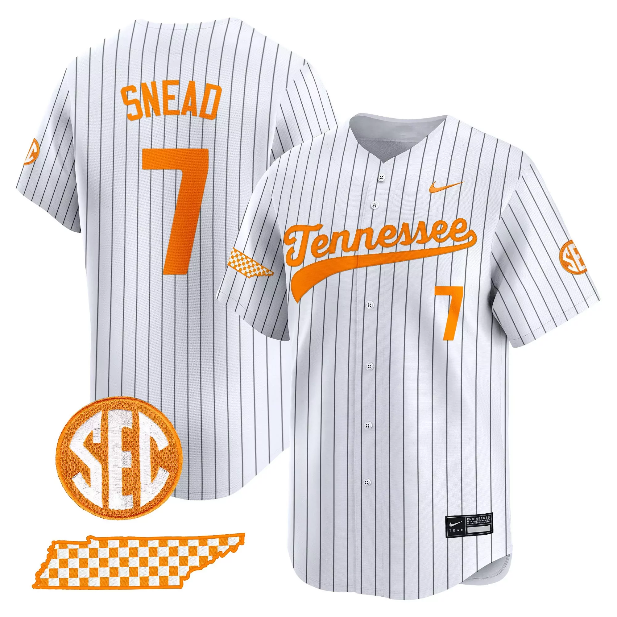 snead 7 men s vapor stitched jersey tennessee volunteers black limited edition 2025