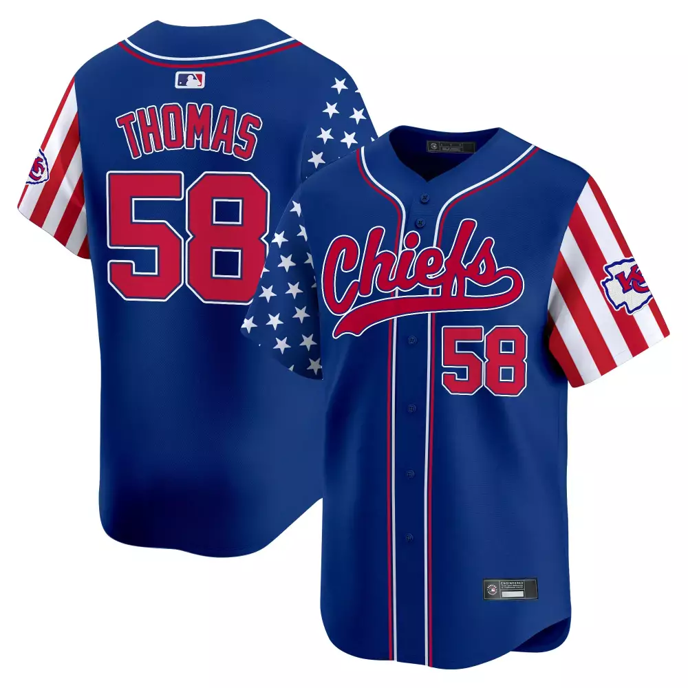 Thomas 58 Men's Stitched Vapor Jersey | Kansas City Chiefs Red Independence Day 2025 | Game Day Outfit for Men