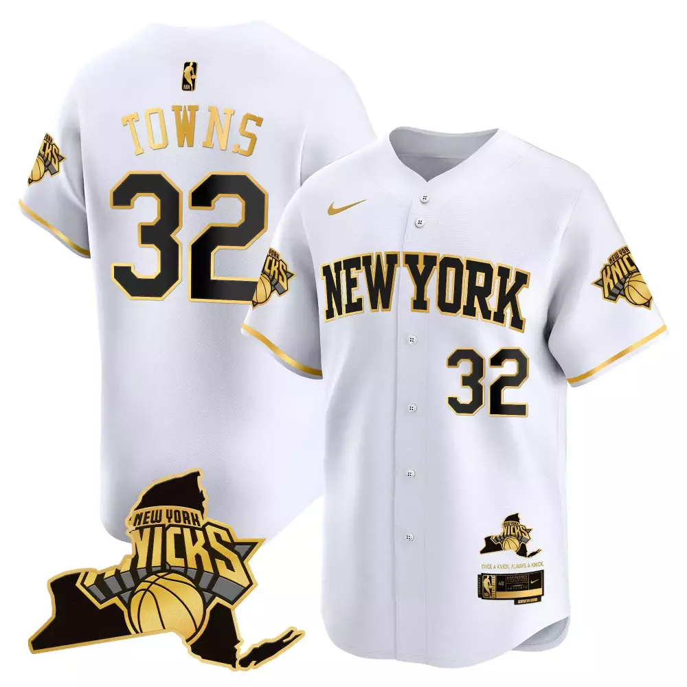 towns 32 men s new york knicks vapor jersey all stitched white 2023 embroidered patch