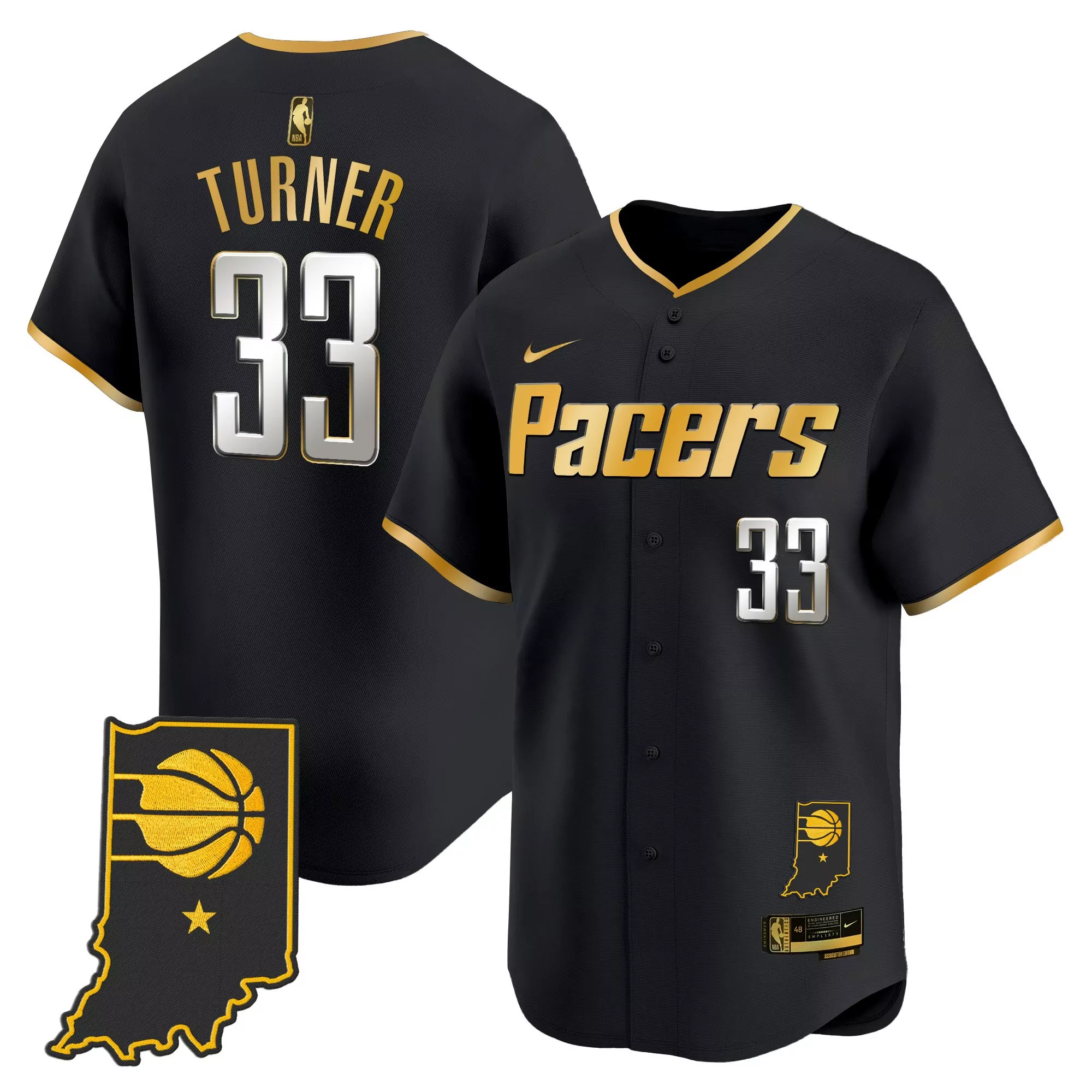 turner 33 indiana pacers 2023 men s all stitched vapor jersey navy finals edition