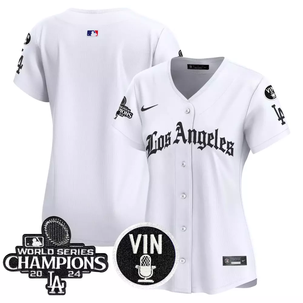 vin 44 women s la dodgers white vapor premier limited jersey 2024 world series champions