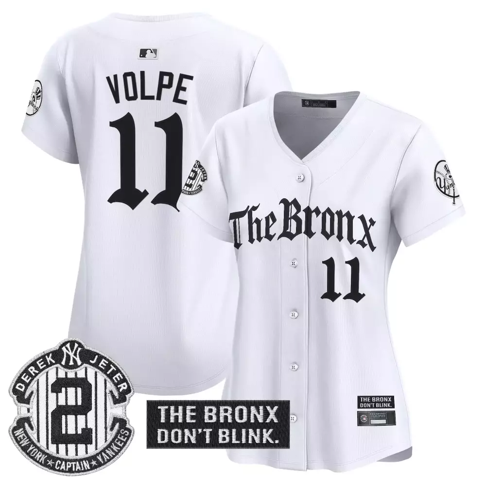 Volpe 11 New York Yankees Women’s Stitched Vapor Jersey White 2023 | The Bronx Don’t Blink Edition | For Men, Women & Y