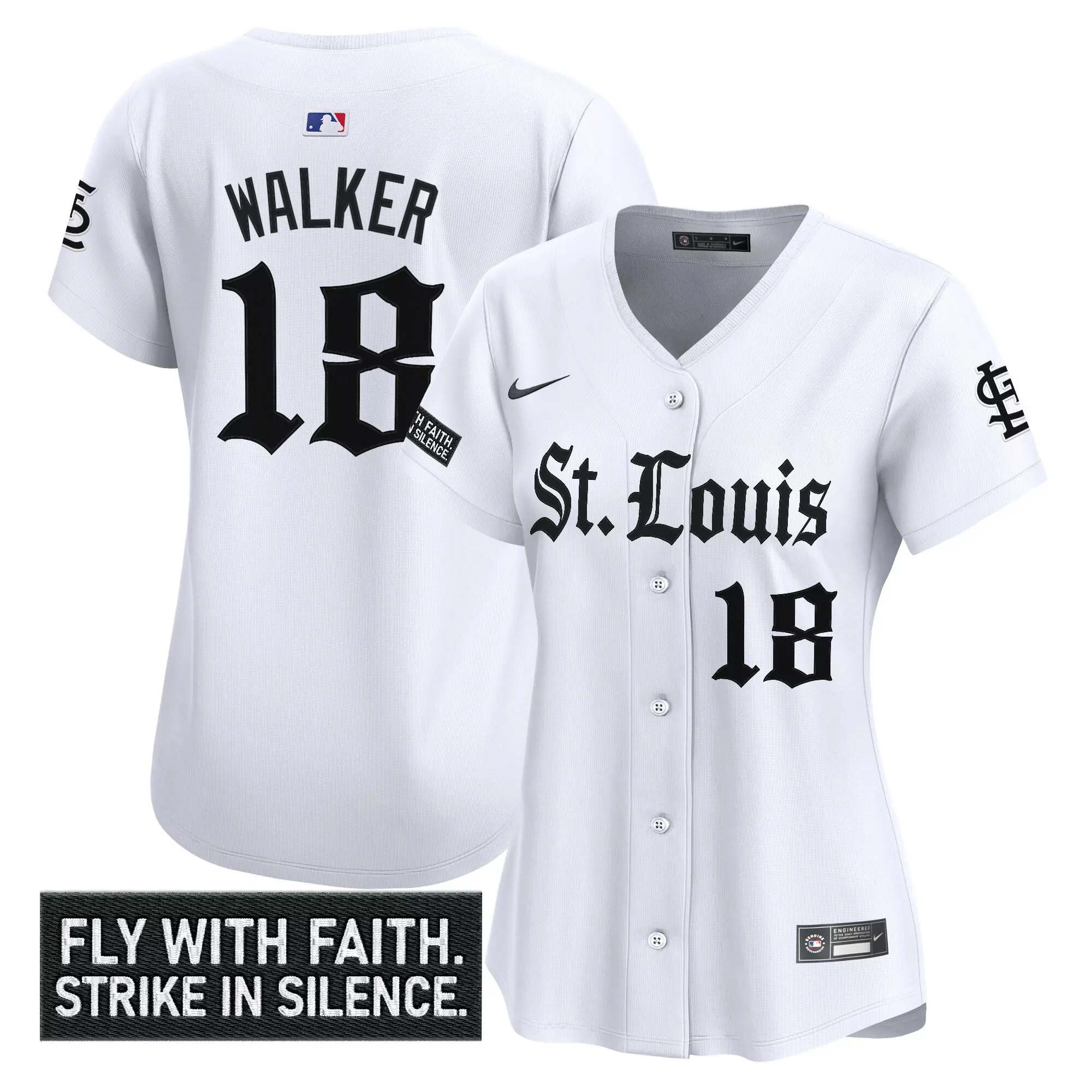 walker 18 women s st louis cardinals white vapor jersey 2023 fly with faith patch