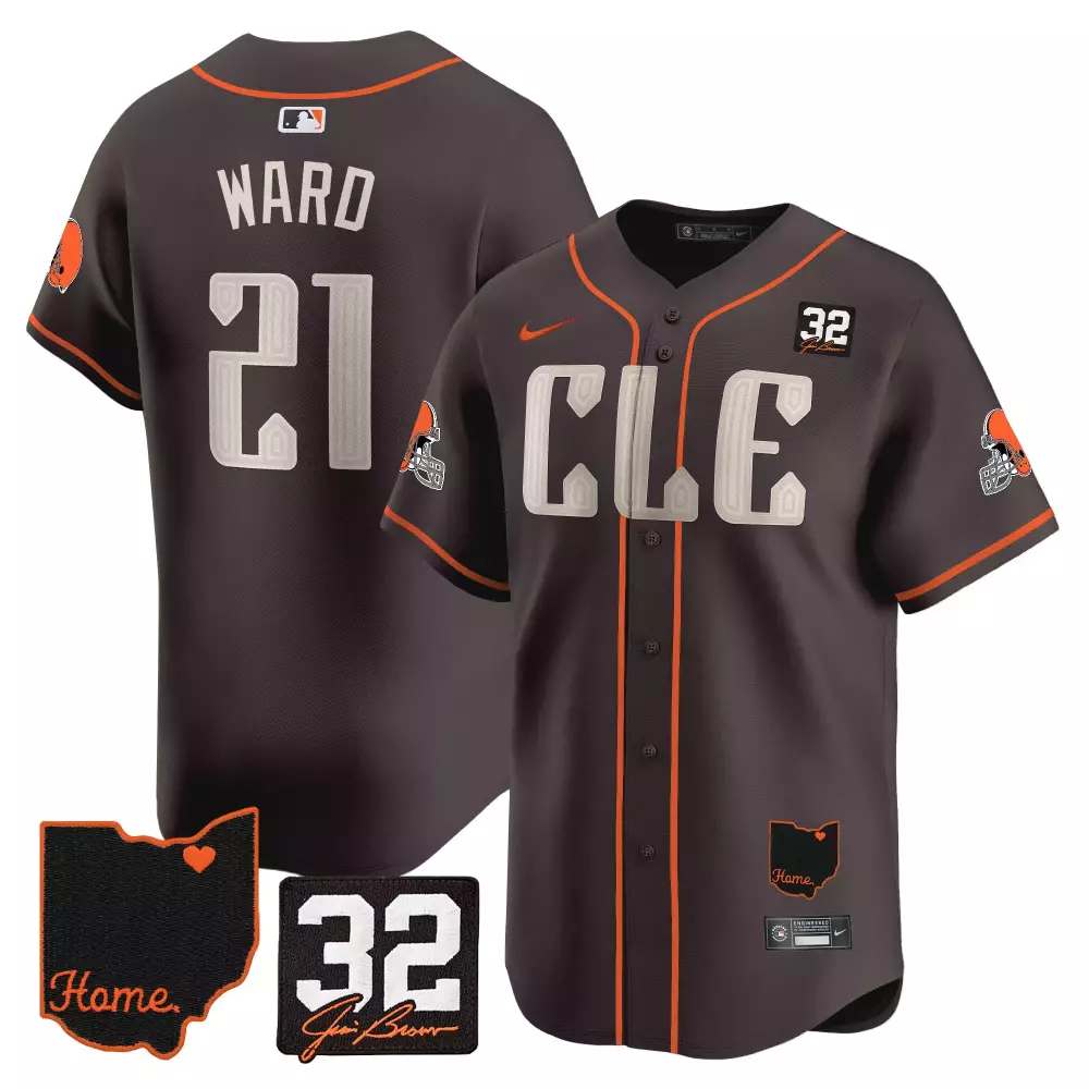 Ward 21 Cleveland Browns 2023 Men's Stitched Vapor Jersey | Black Home Patch | Limited Edition Fan Gear | For Men