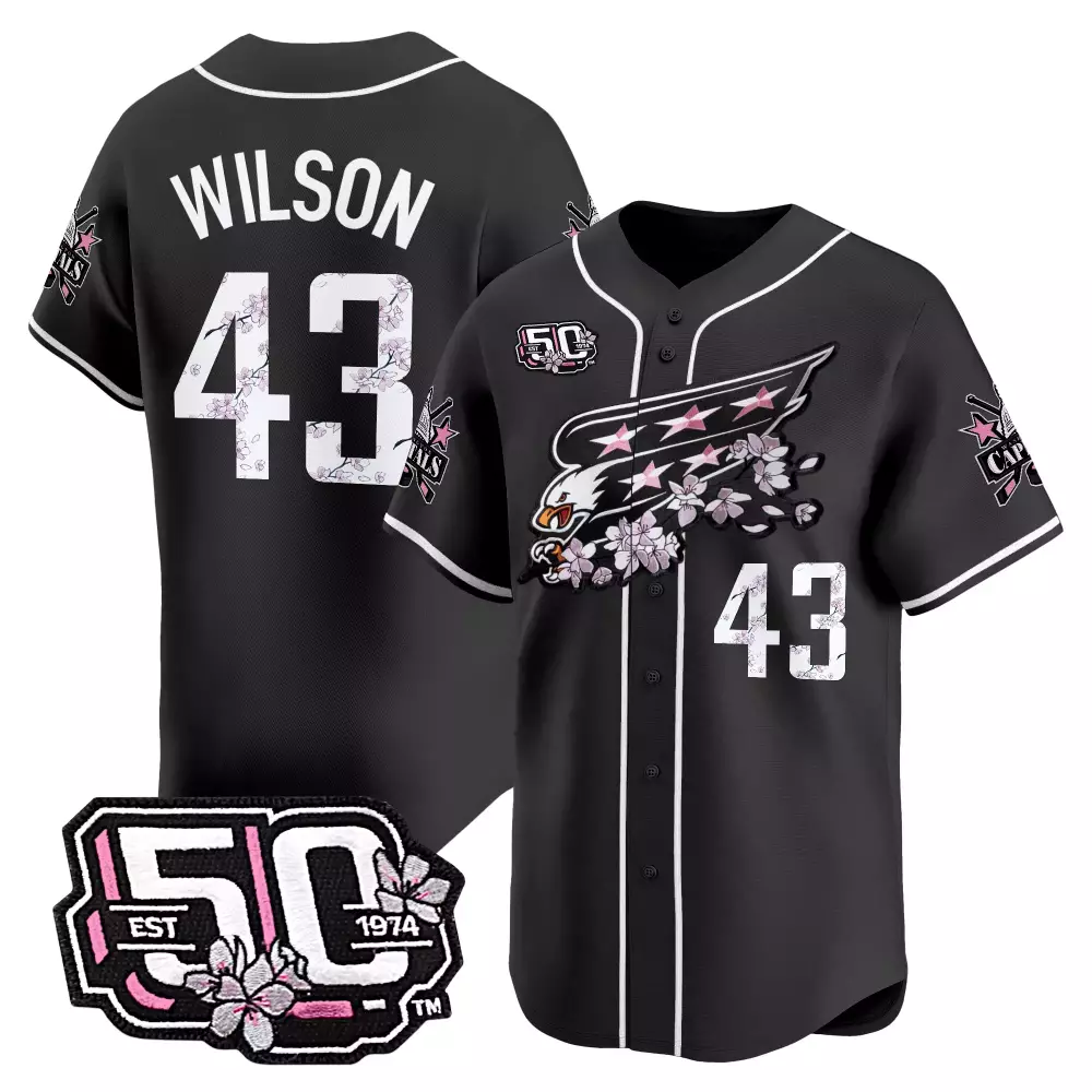 Wilson 43 Blue Vapor Jersey | Stitched Men's 50th Anniversary Patch | 2024 Fan Gear for Men, Women & Youth