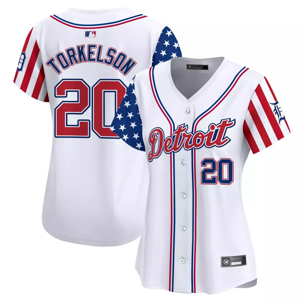 Women's Detroit Tigers 2025 Independence Day Vapor Premier Jersey | Red & White | Limited Edition Fan Gear | For Men, Women & Youth