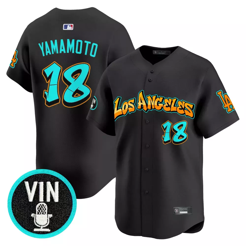 Yamamoto 18 Dodgers 2023 Cream Graffiti Edition Vapor Jersey | Stitched | Limited Edition Fan Gear | For Men, Women & Youth