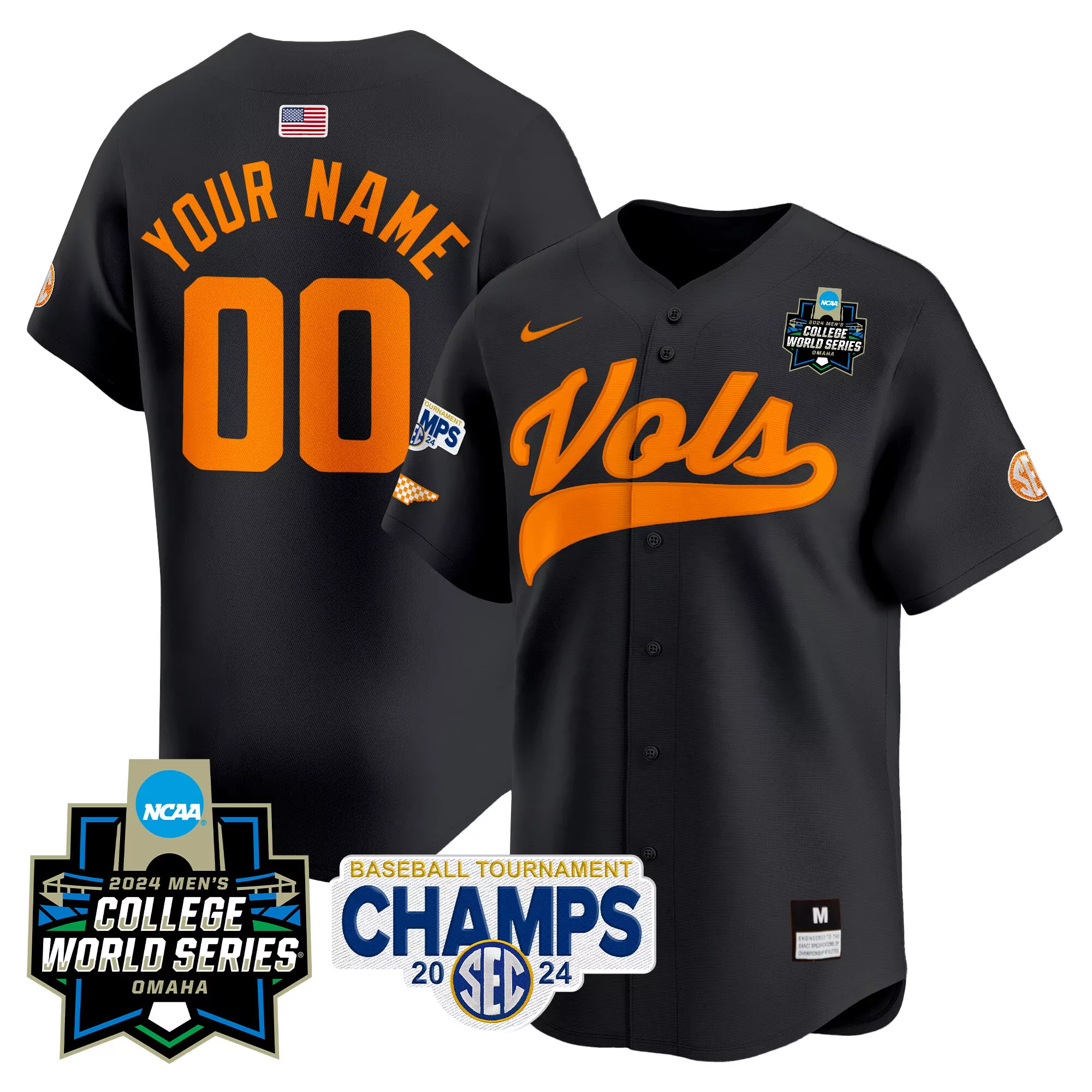 your name 00 men s stitched vapor jersey tennessee volunteers white sec 2025 limited edition