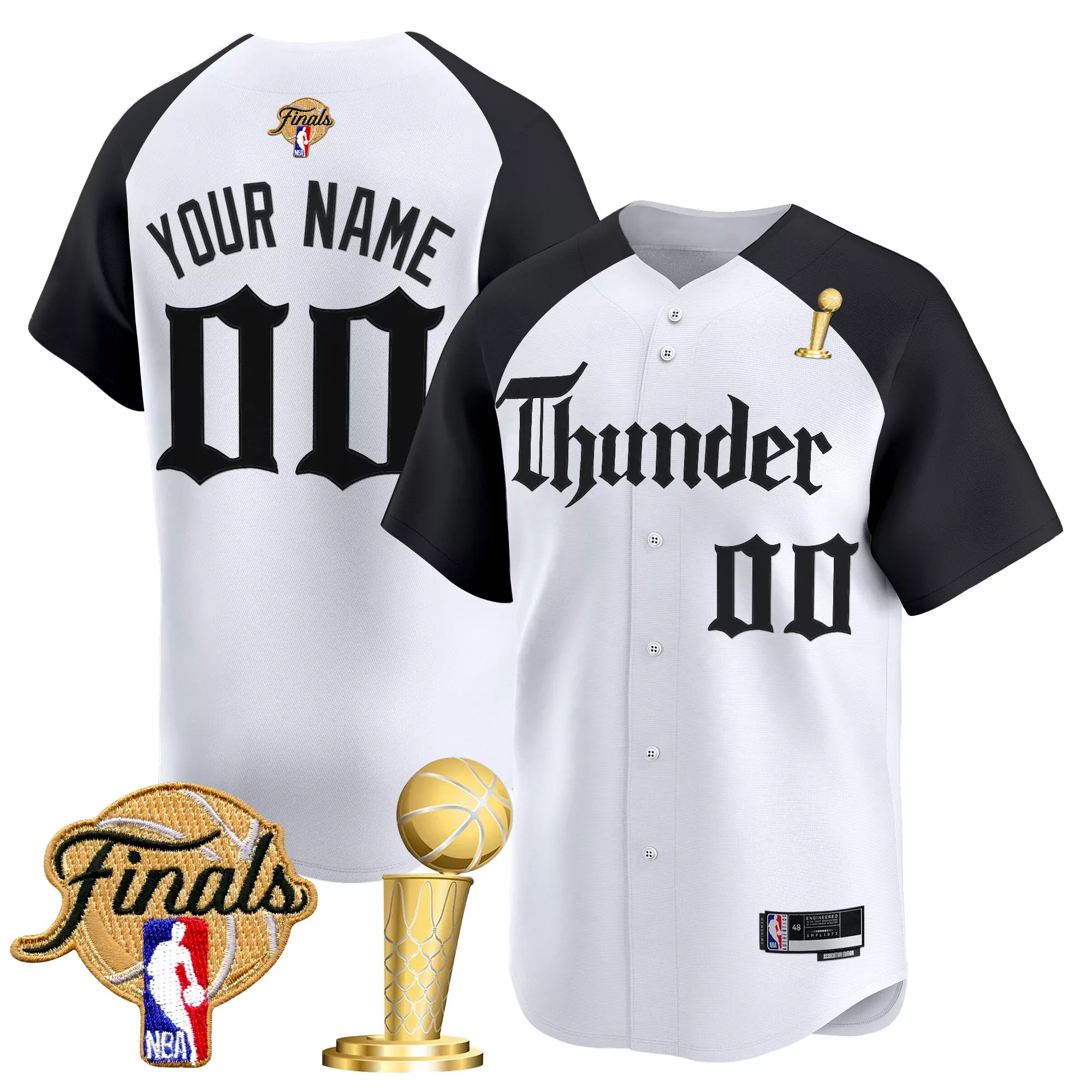 your name 00 oklahoma city thunder black vapor jersey stitched embroidered patch 2023 1