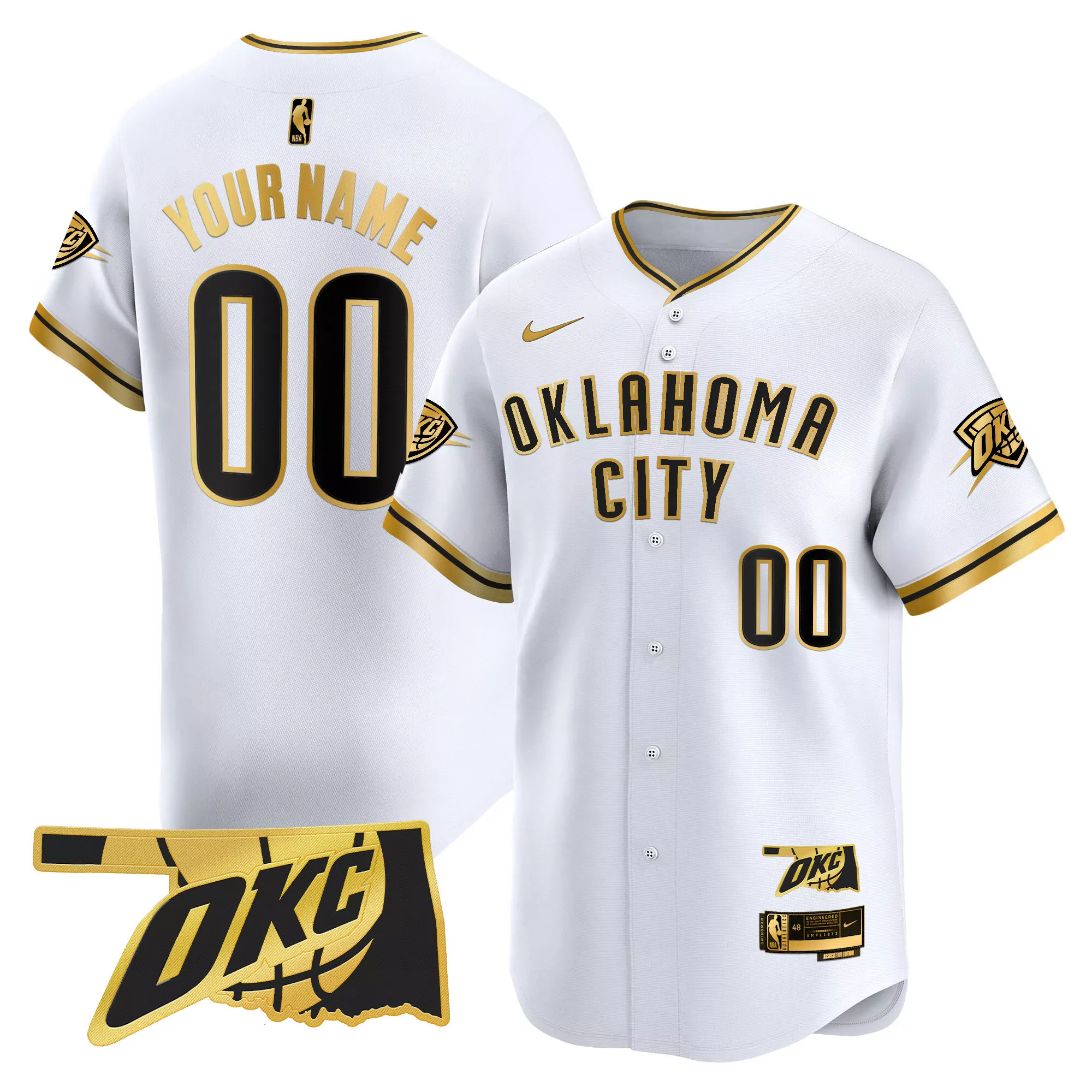 your name 00 oklahoma city thunder white vapor jersey 2025 finals edition stitched