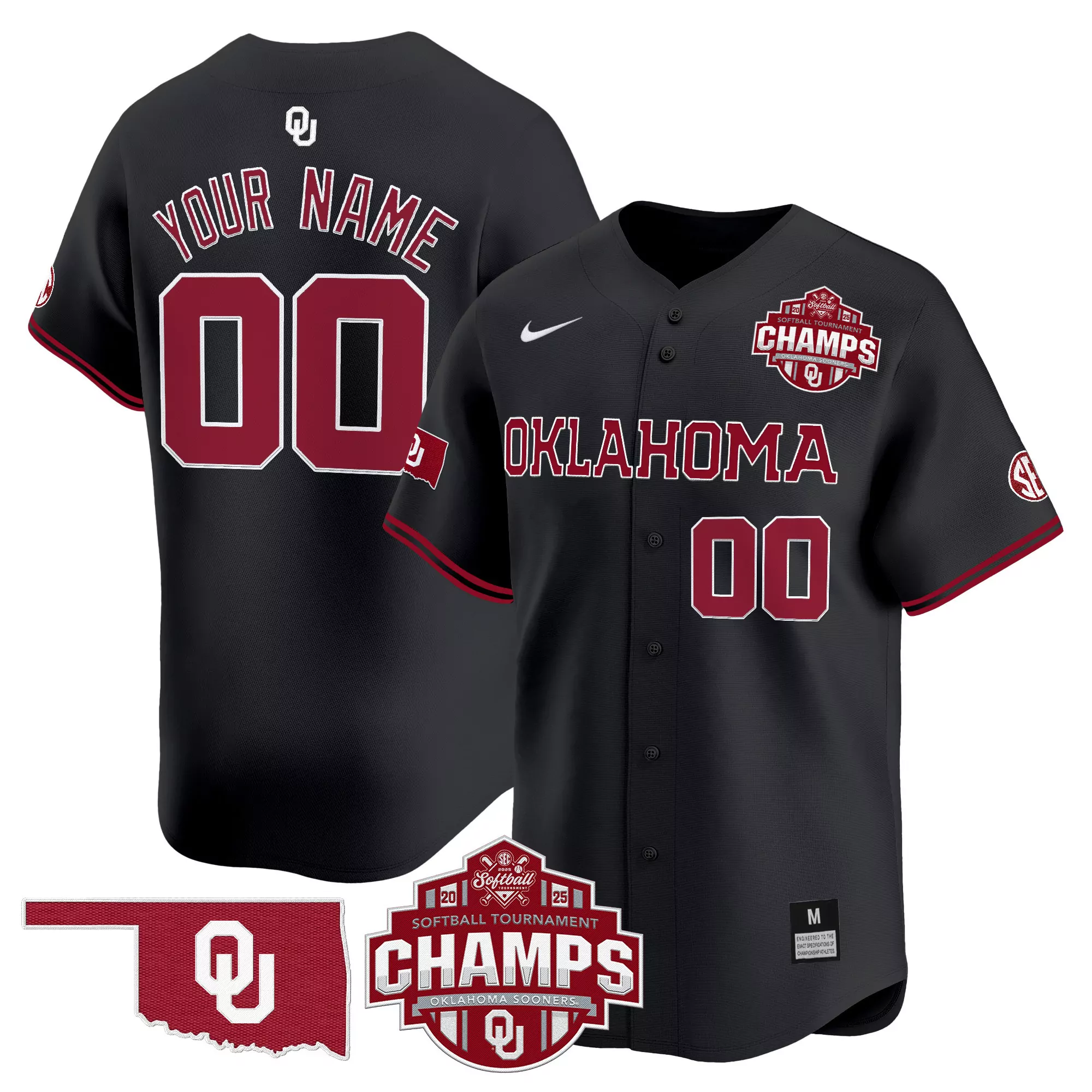 your name 00 oklahoma sooners 2025 champs vapor jersey gray stitched men s style