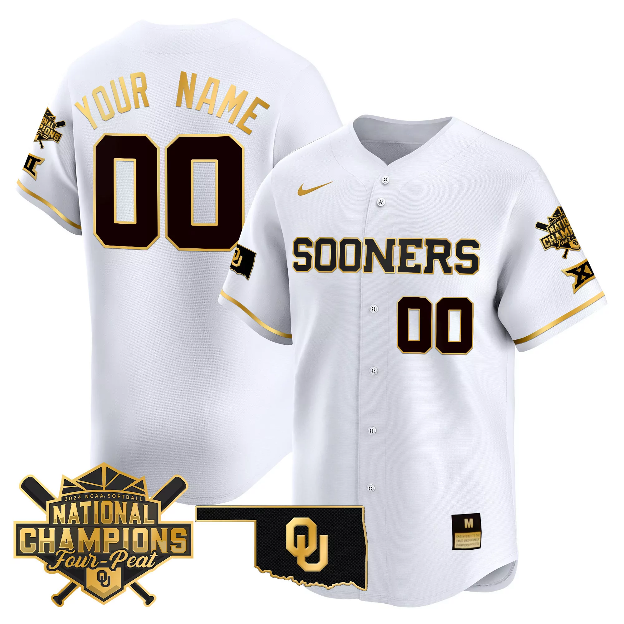 your name 00 oklahoma sooners women s vapor jersey all stitched gray 2025 sec patch