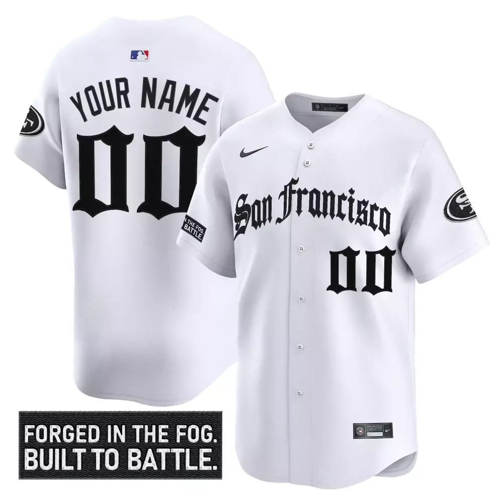 Your Name 00 San Francisco 49ers White Vapor Jersey | Faithful to the Bay Patch 2023 | For Men, Women & Youth