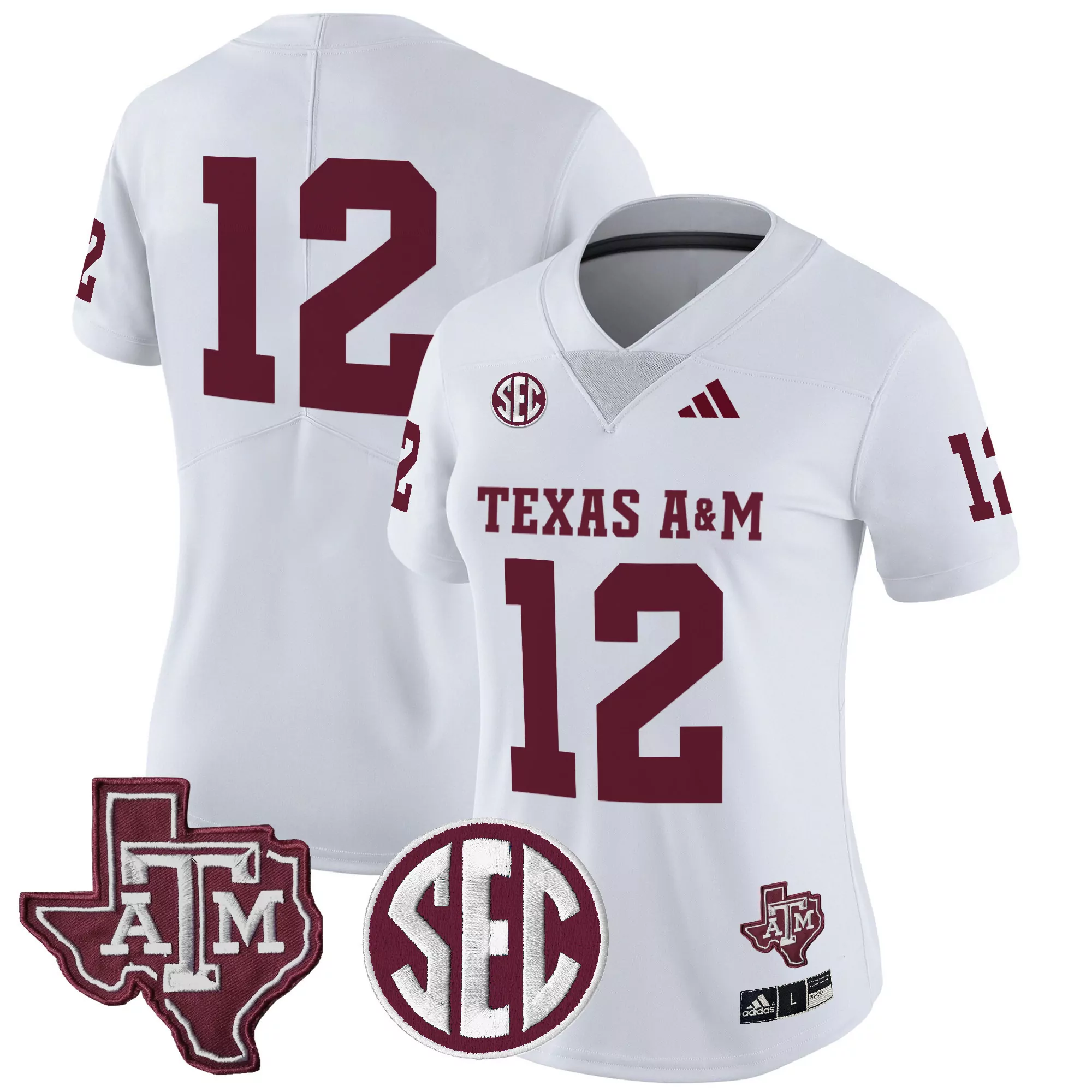 1 women s ole miss rebels white vapor limited jersey 2025 sec patch all stitched