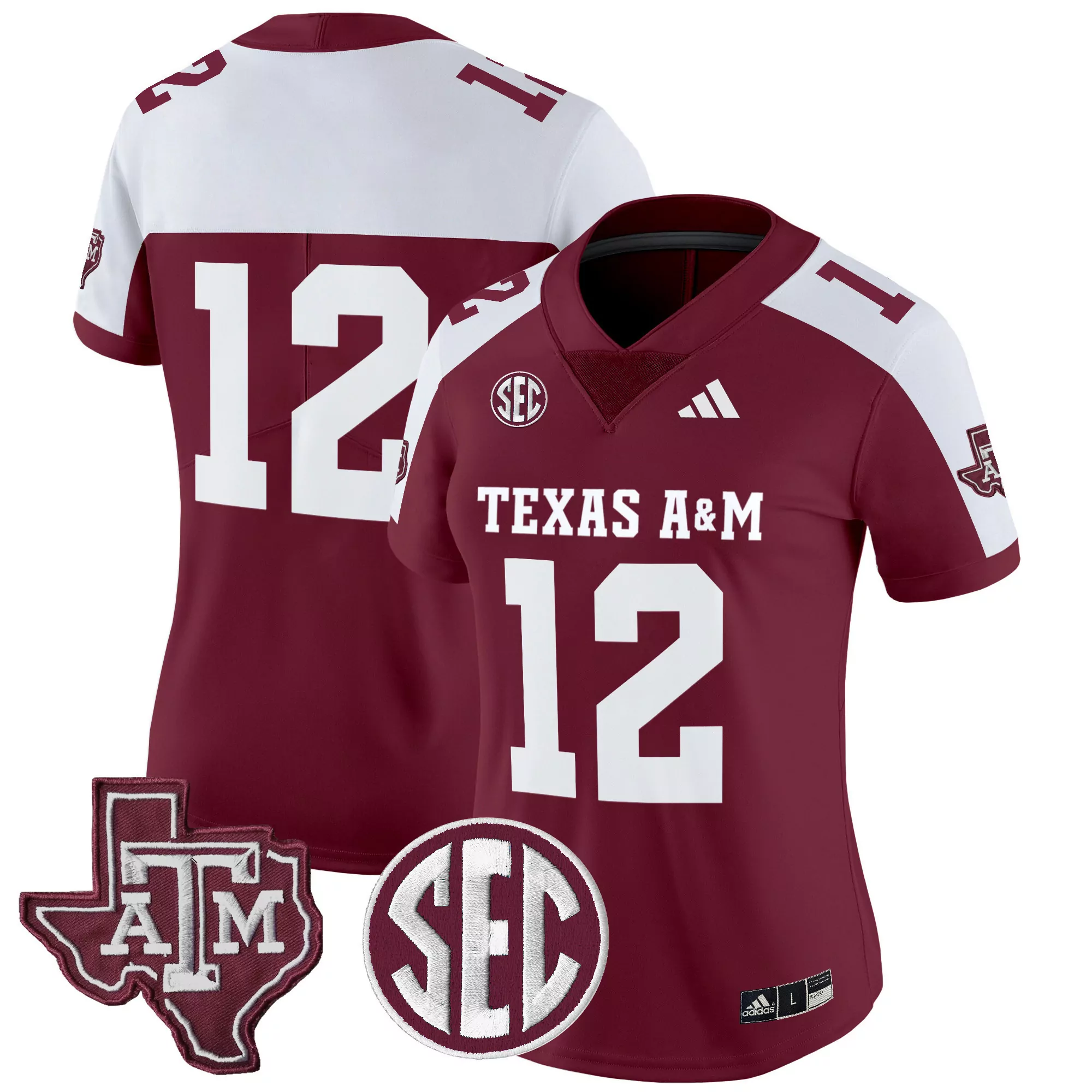 1 women s ole miss rebels white vapor limited jersey 2025 sec patch all stitched