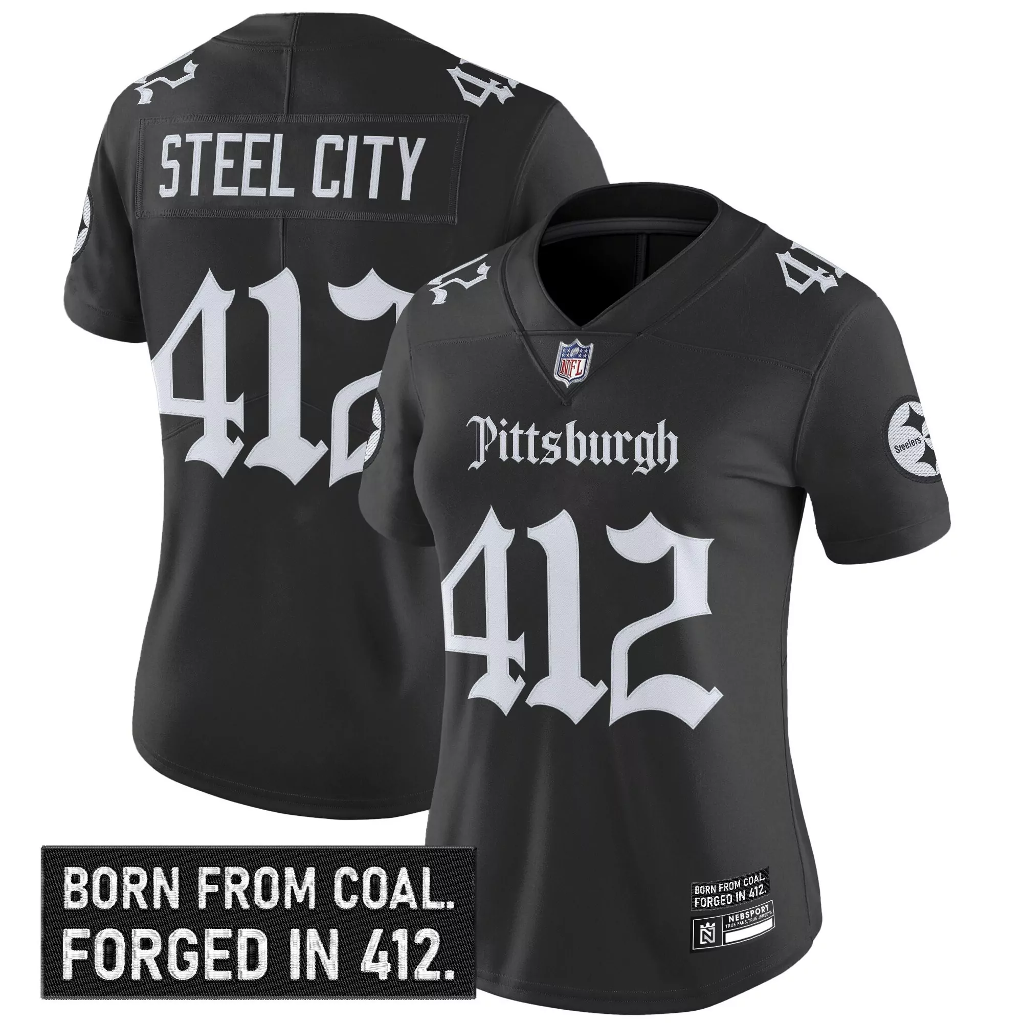 206 sea town men s vapor jersey black with 50th anniversary patch stitched 2023