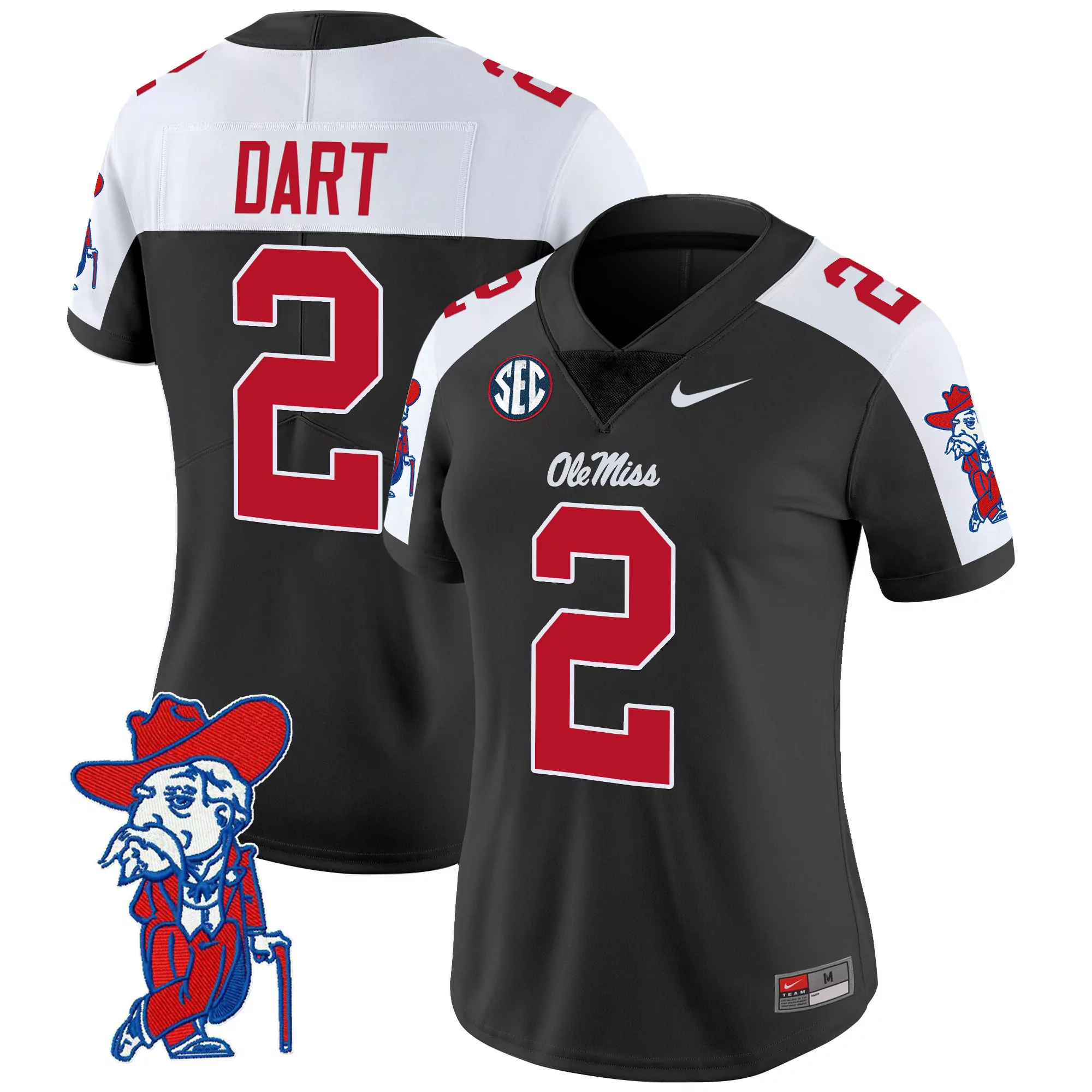 dart 2 women s ole miss rebels 2025 vapor limited jersey all stitched red