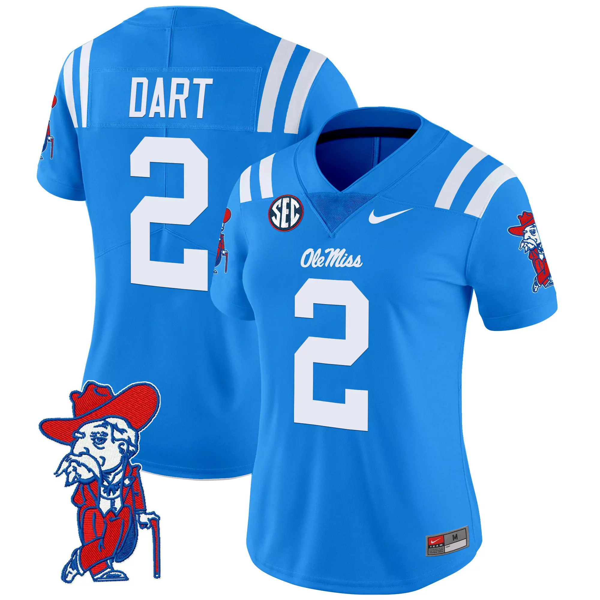 dart 2 women s ole miss rebels 2025 vapor limited jersey all stitched red