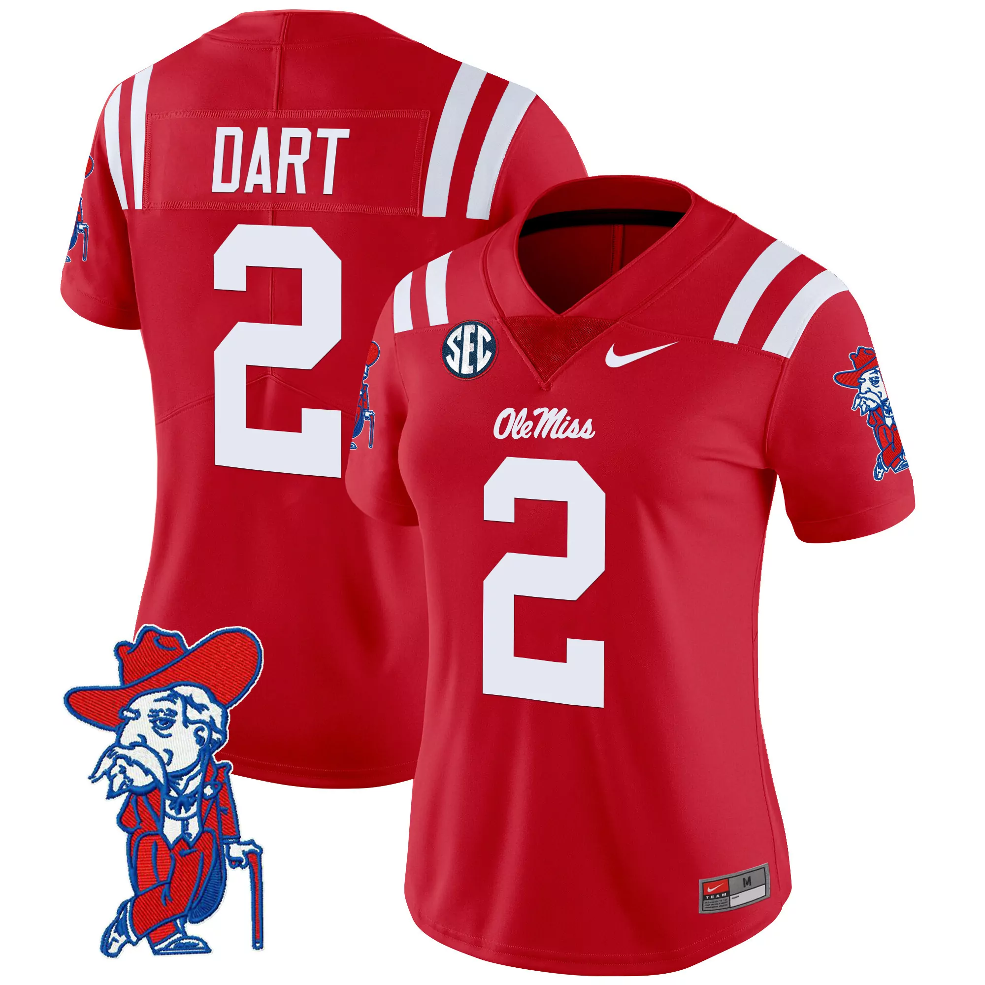 dart 2 women s ole miss rebels navy vapor limited stitched jersey with embroidered patch 2025